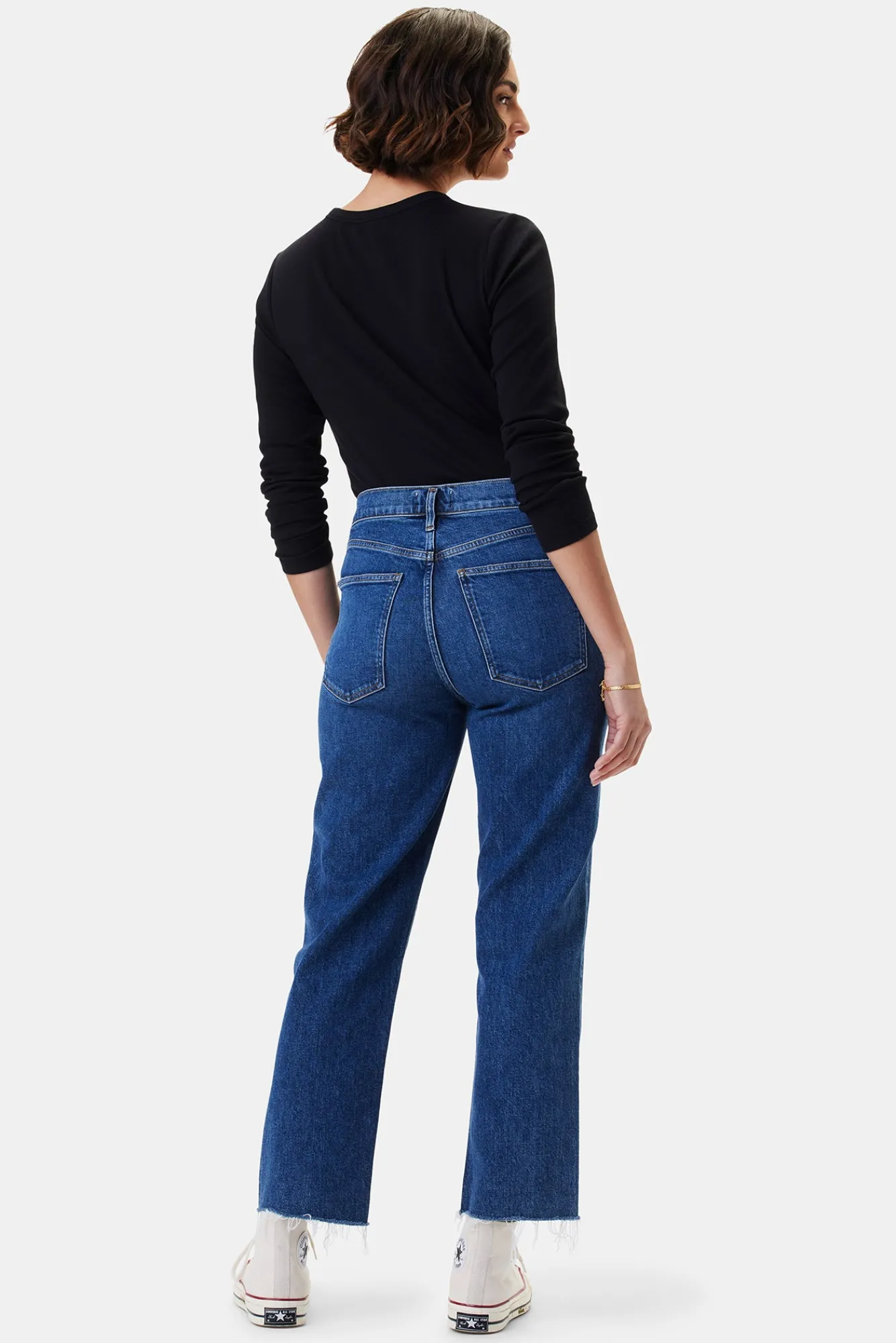 Amour Vert AGOLDE Kye Mid Rise Straight Crop Jean- Denim|Pants