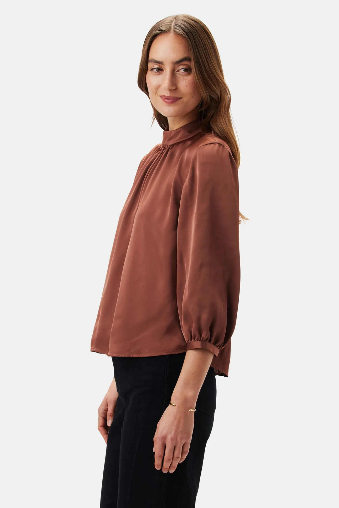 Amour Vert Jeanne 3/4 Sleeve Blouse- Tops|Clearance