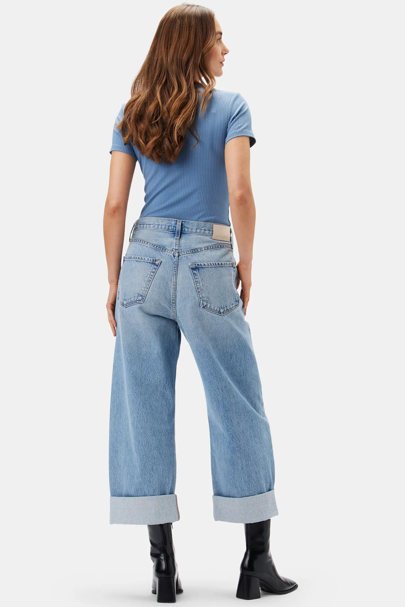 Amour Vert Citizens of Humanity Ayla Baggy Cuffed Crop Jean- Pants|Denim