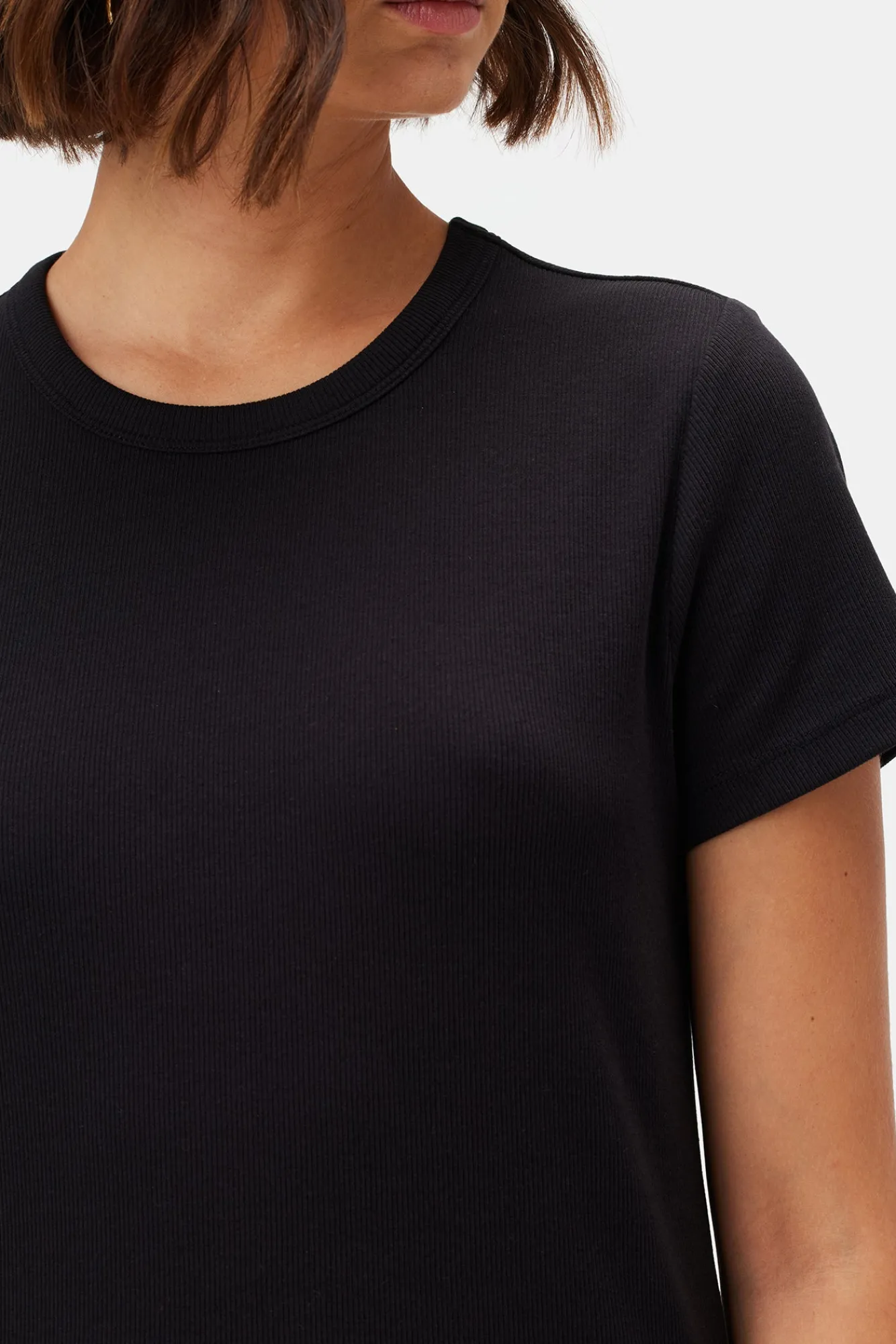 Amour Vert Eleanor Baby Rib Tee- Tops|Tees