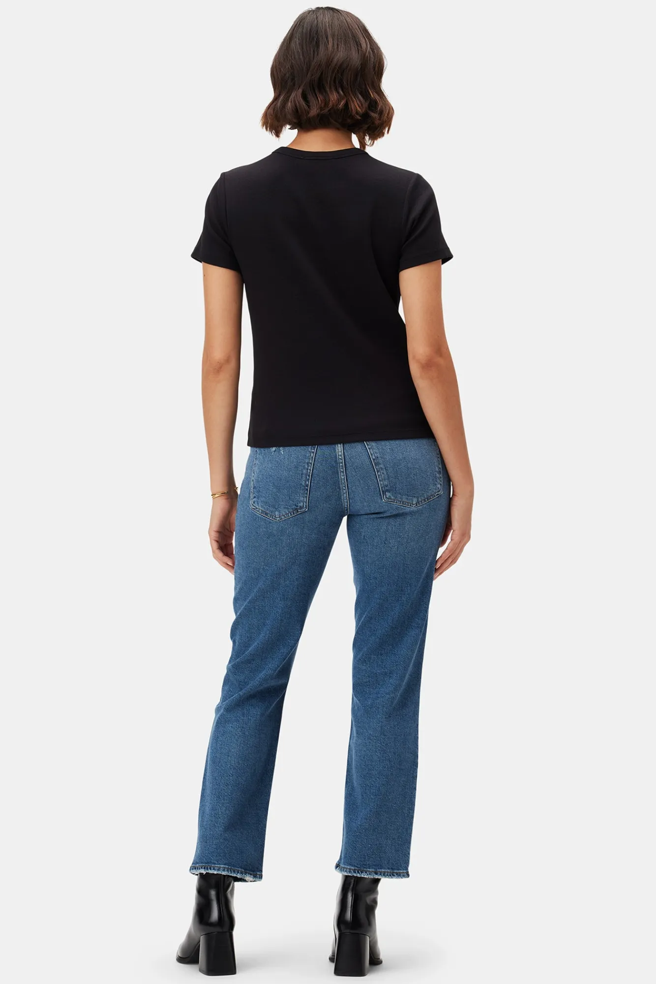 Amour Vert Eleanor Baby Rib Tee- Tops|Tees