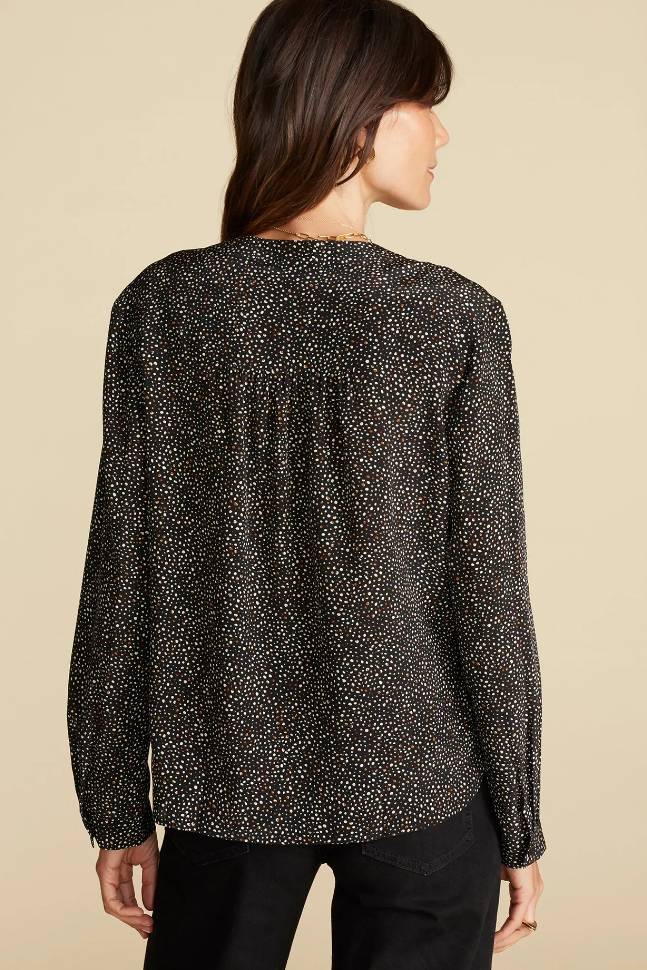 Amour Vert Kaya Washable Silk Blouse- Blouses & Shirts|Tops