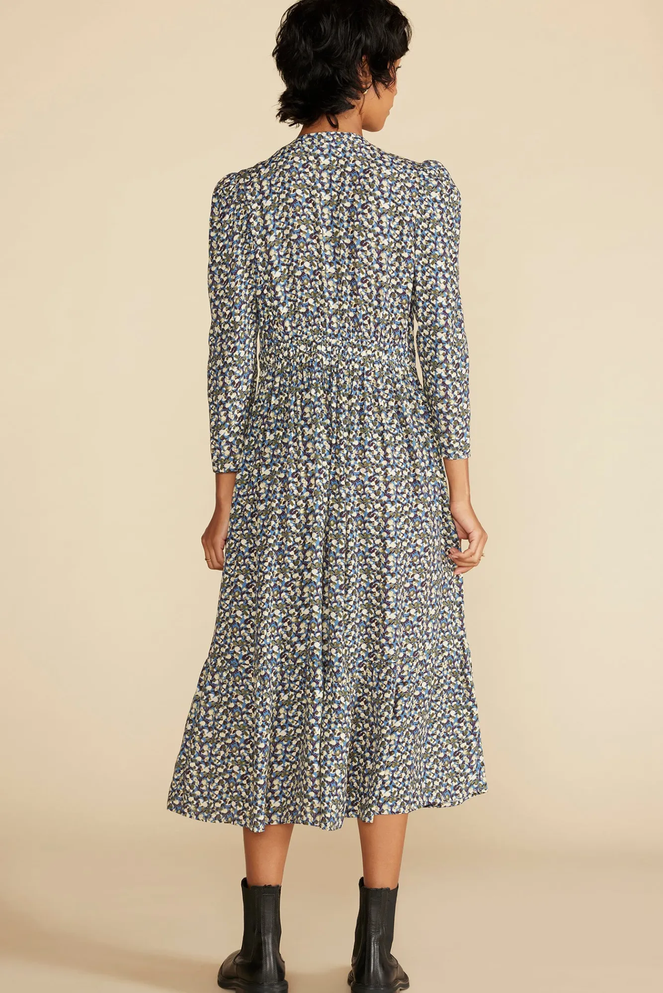 Amour Vert Danielle Puff Sleeve Dress- Dresses