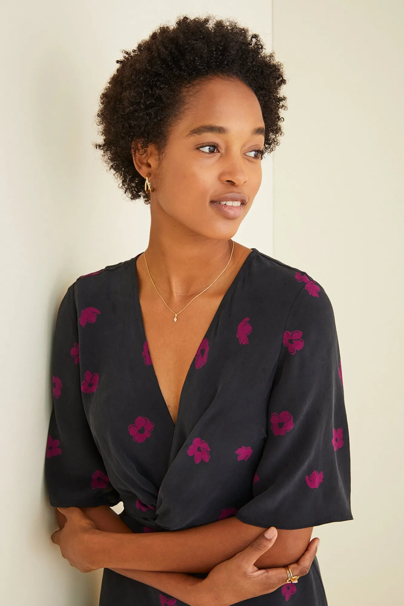 Amour Vert Joselle Silk Dress- Dresses|Clearance