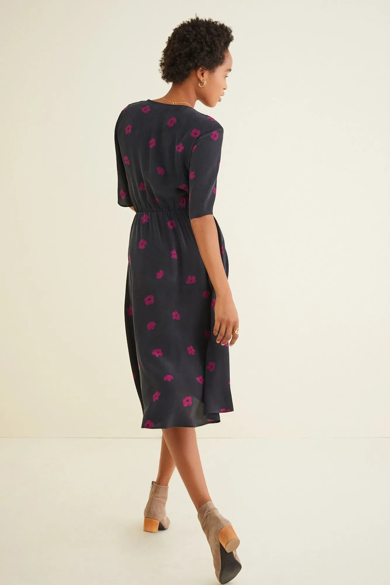 Amour Vert Joselle Silk Dress- Dresses|Clearance