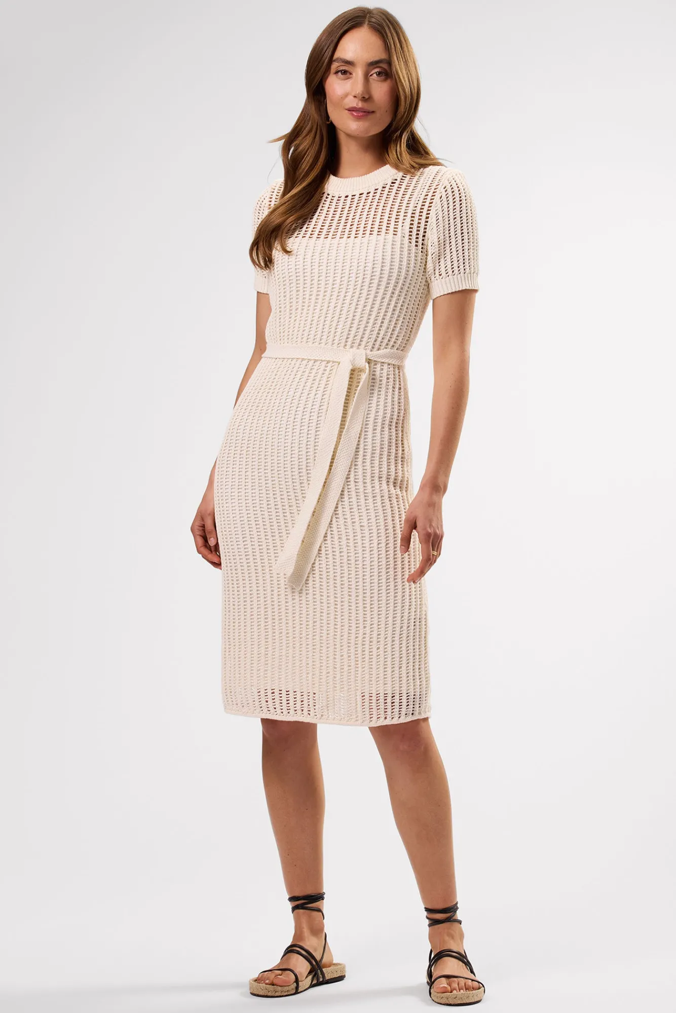 Amour Vert Crochet T Shirt Dress- Dresses|Clearance