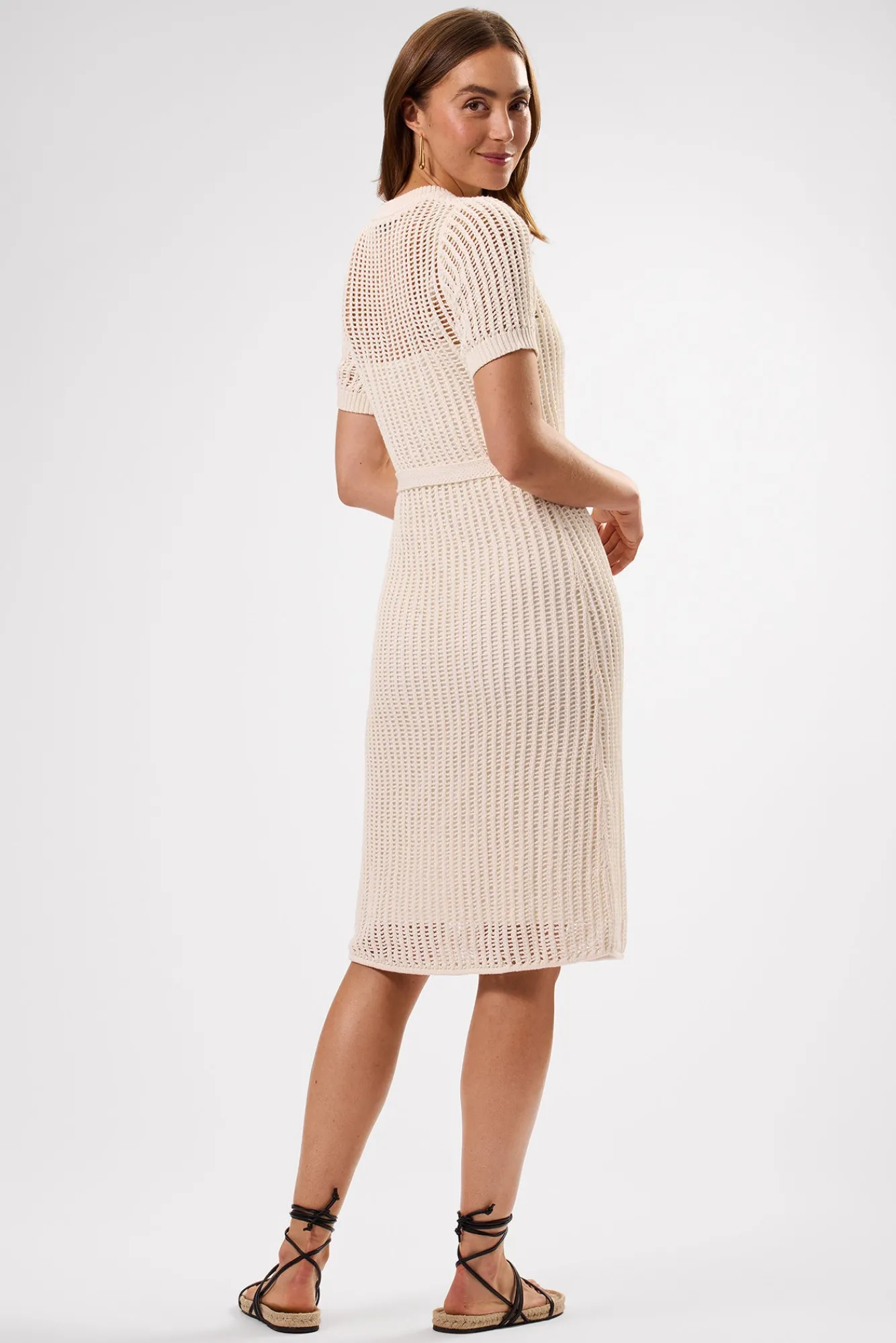 Amour Vert Crochet T Shirt Dress- Dresses|Clearance