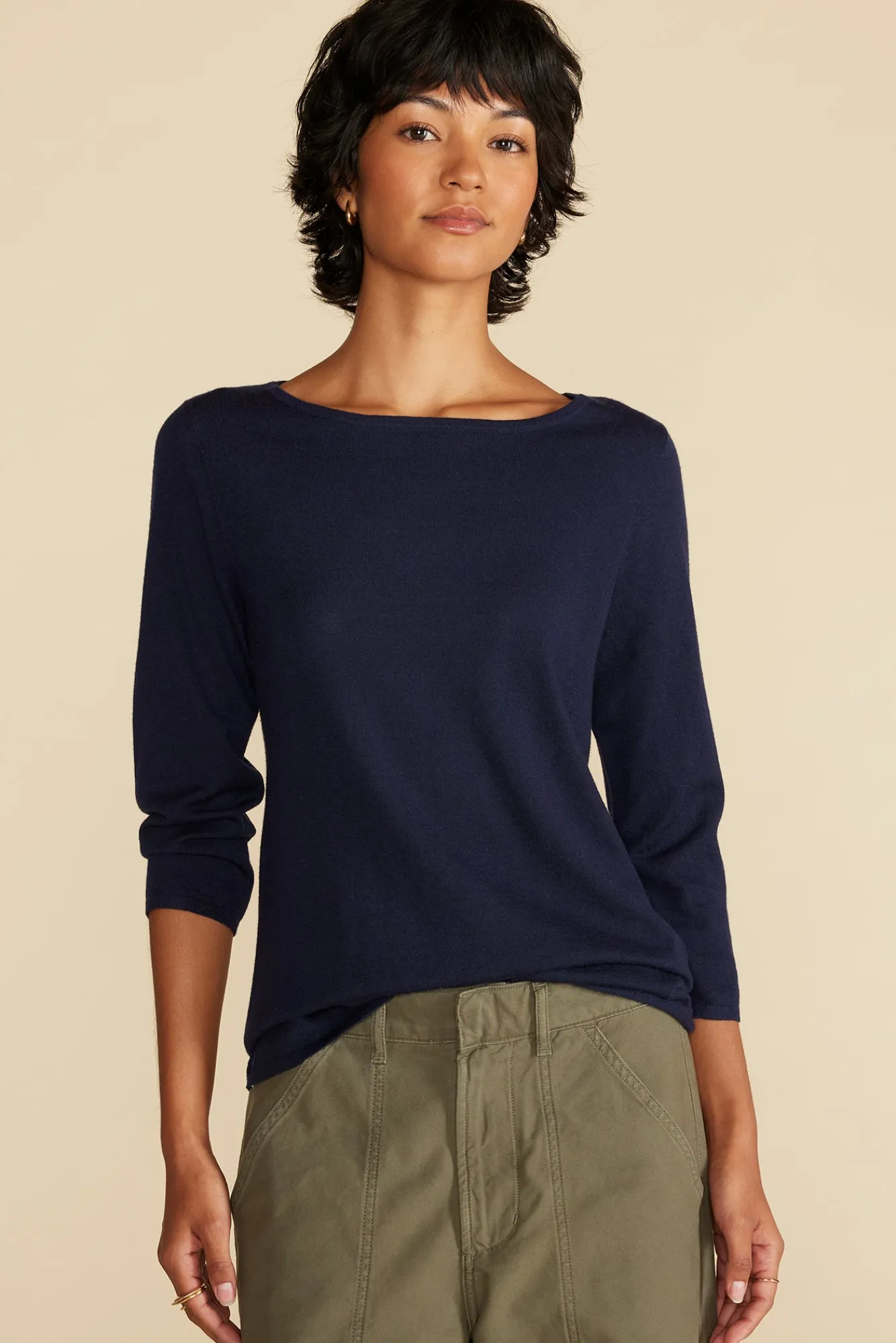 Amour Vert Fran Boatneck Cashmere Sweater- Sweaters & Cardigans