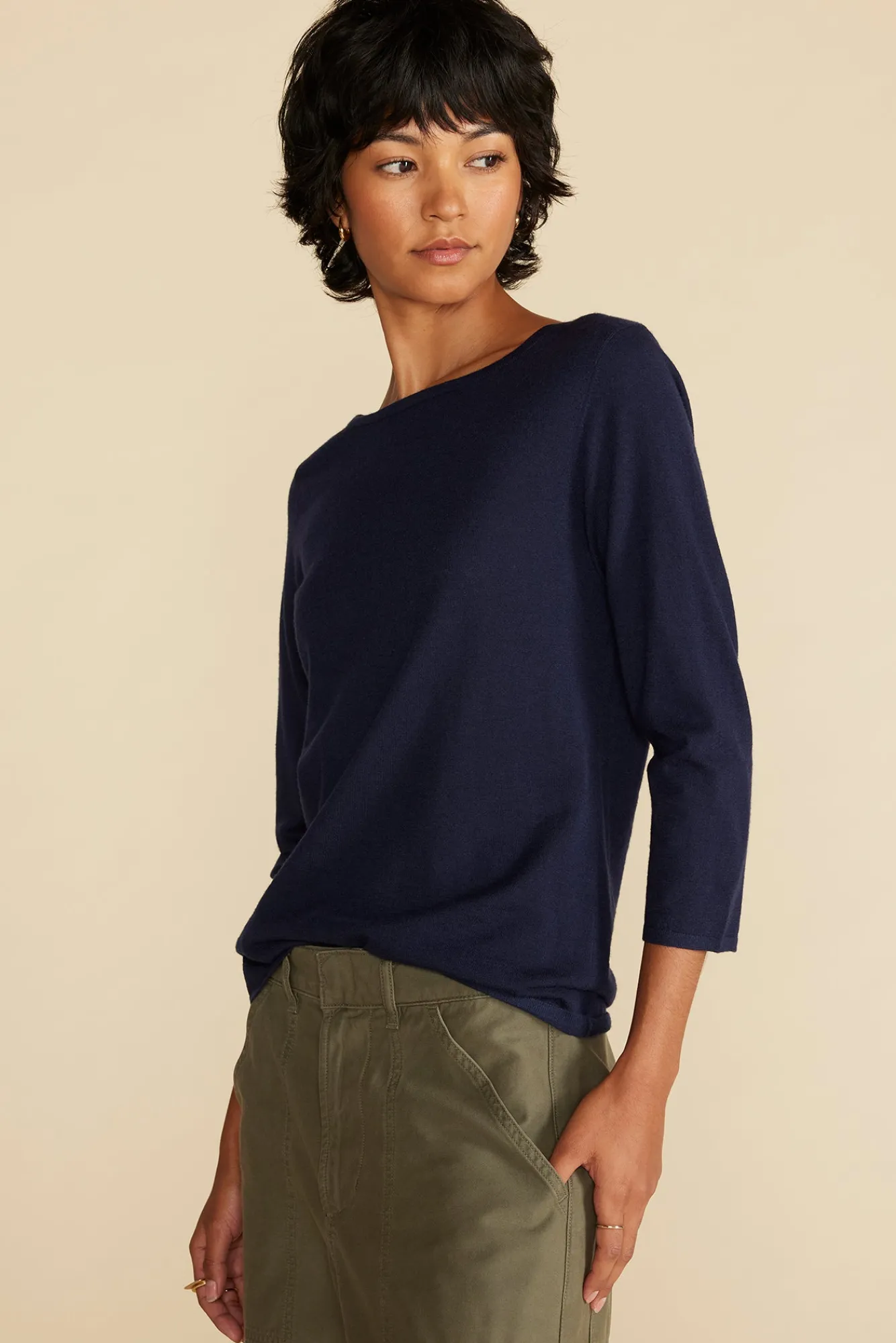 Amour Vert Fran Boatneck Cashmere Sweater- Sweaters & Cardigans