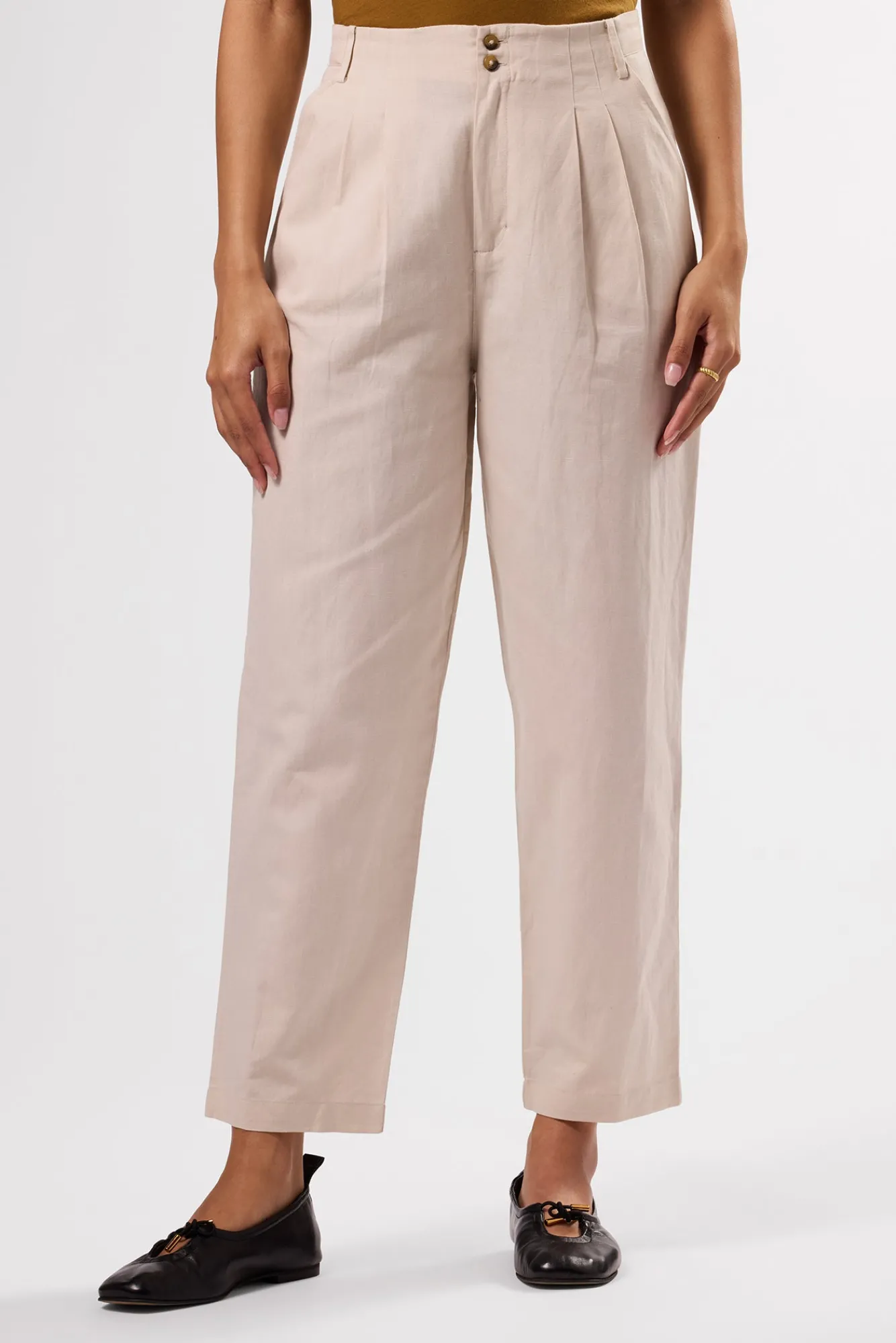 Amour Vert Larisa Cotton Linen Pant- Clearance