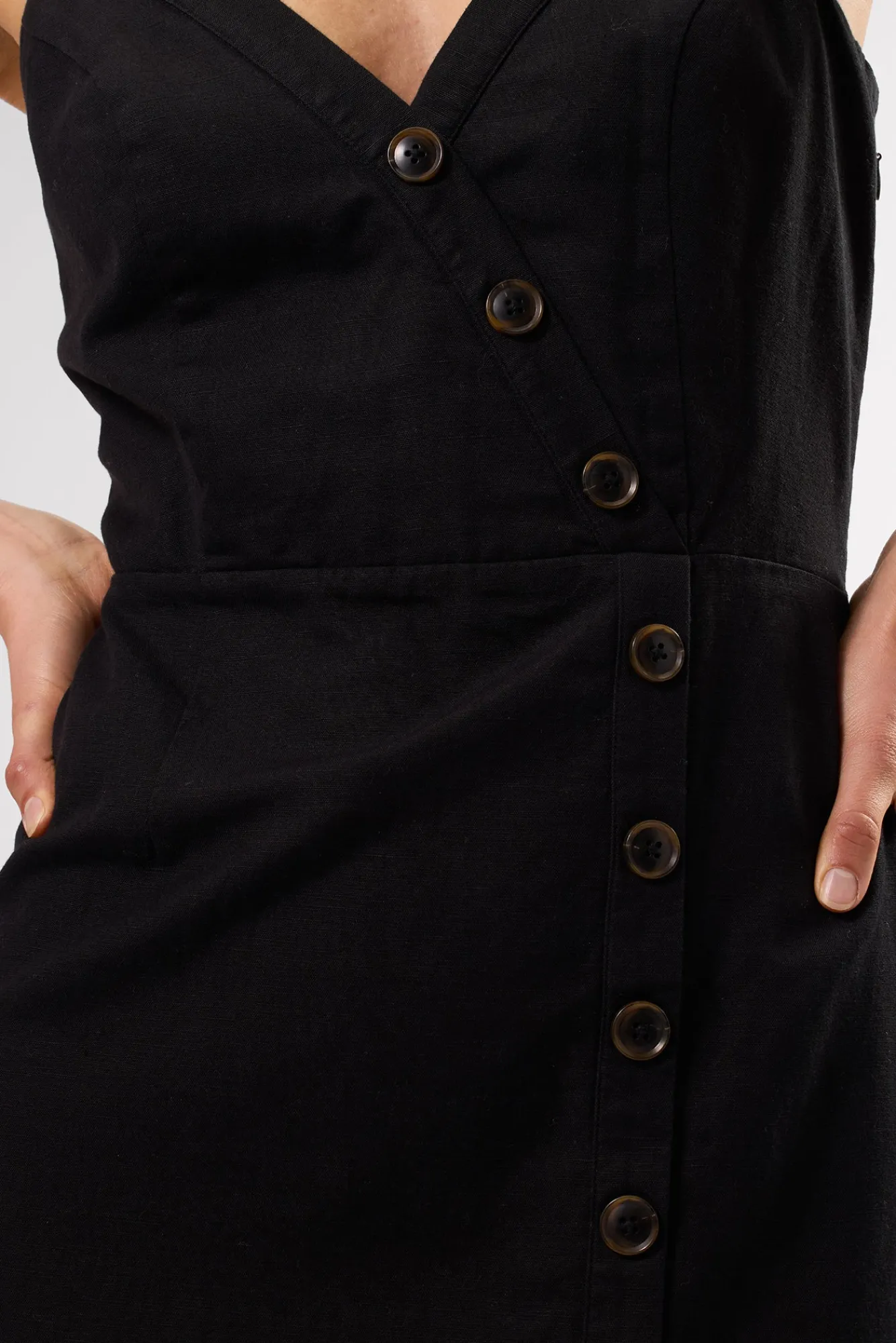 Amour Vert Lila Cotton Linen Dress- Dresses|Clearance