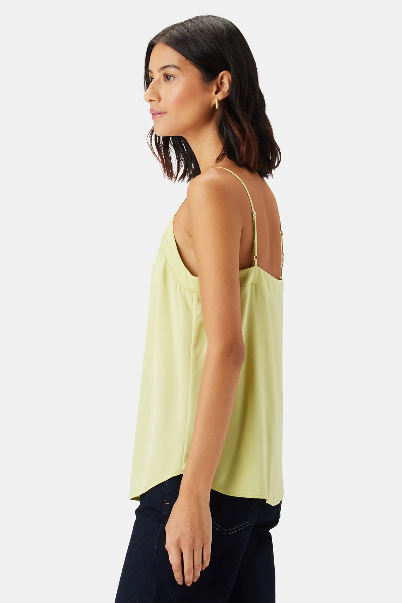 Amour Vert Barlow Stretch Silk Tank- Tops|Clearance