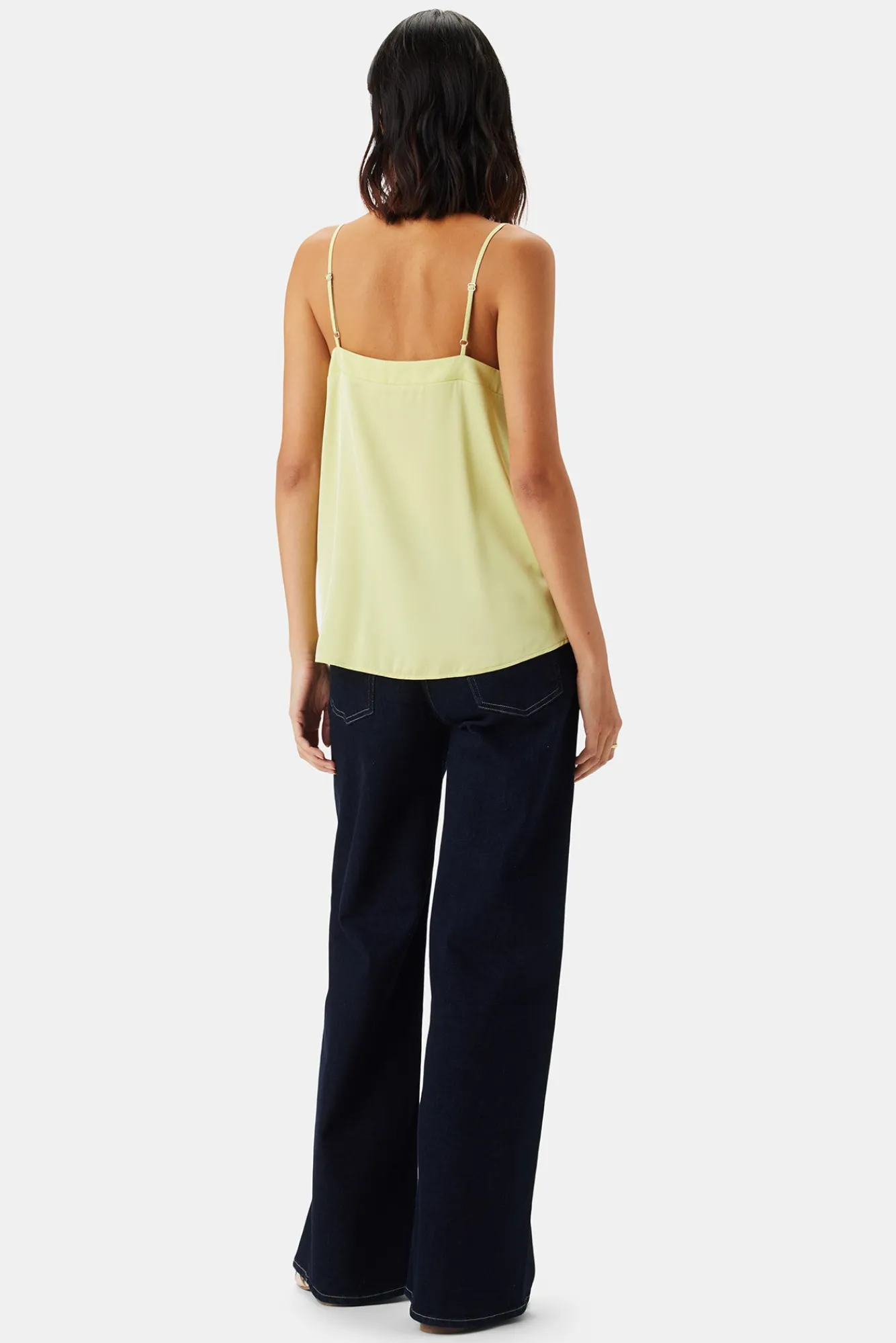 Amour Vert Barlow Stretch Silk Tank- Tops|Clearance