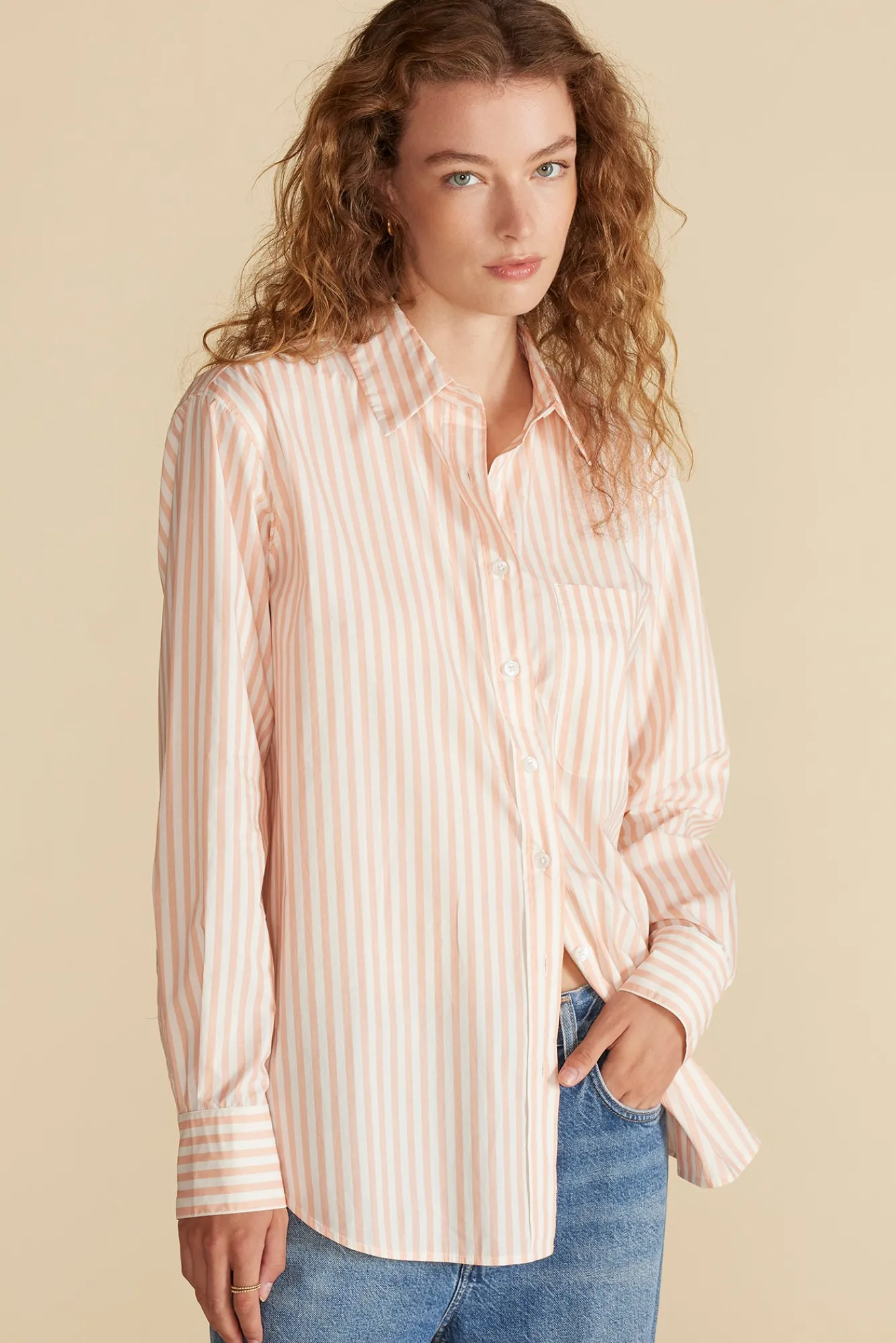 Amour Vert Henri Button Down Shirt- Blouses & Shirts|Tops
