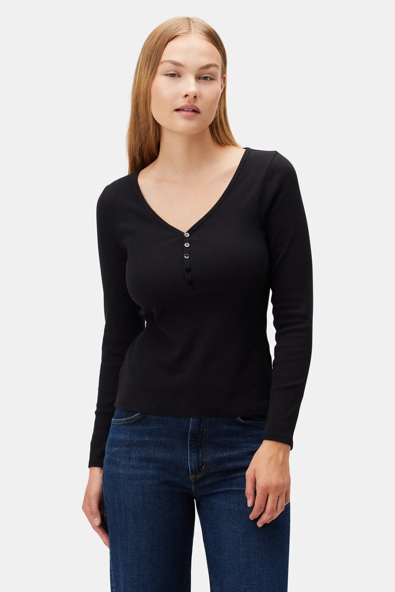 Amour Vert Deacon Baby Rib Tee- Tops|Tees