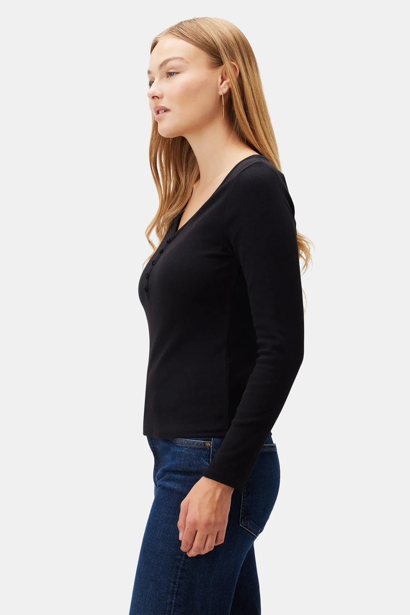 Amour Vert Deacon Baby Rib Tee- Tops|Tees