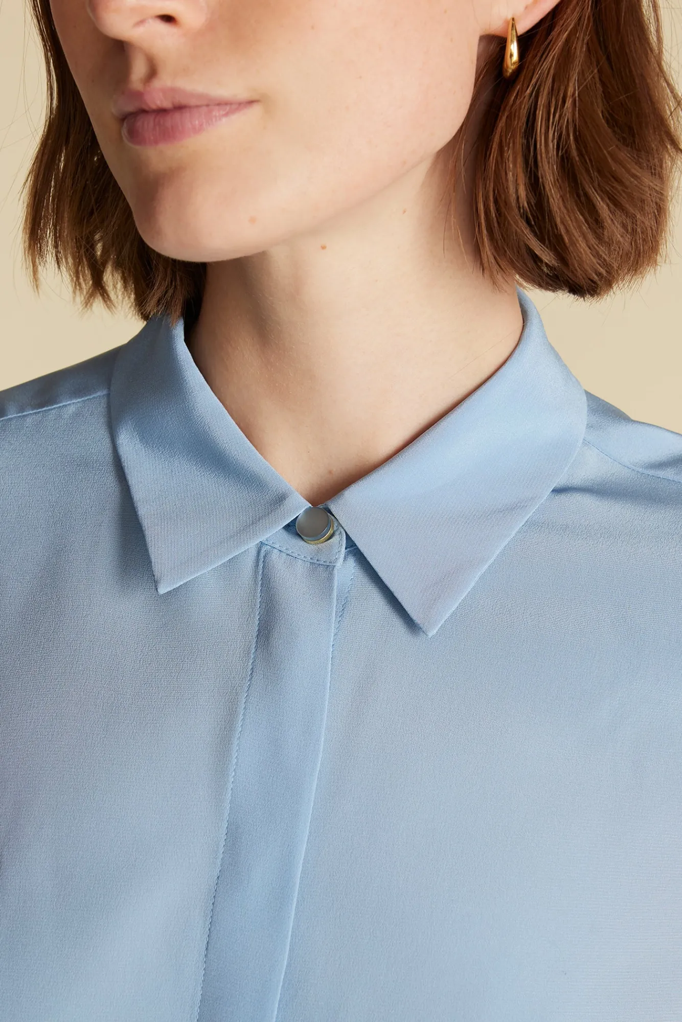 Amour Vert Bixby Washable Silk Blouse- Tops|Blouses & Shirts