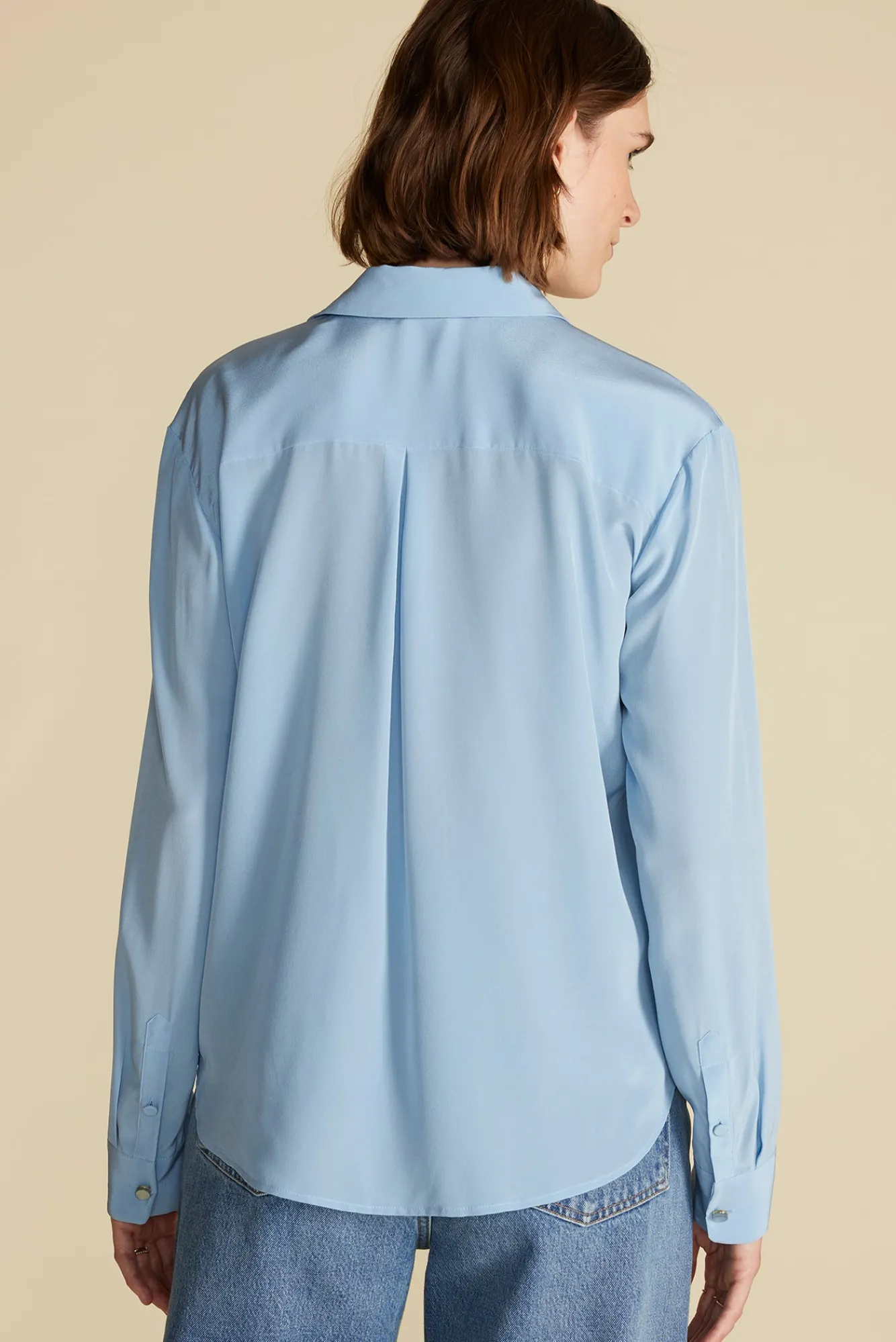 Amour Vert Bixby Washable Silk Blouse- Tops|Blouses & Shirts