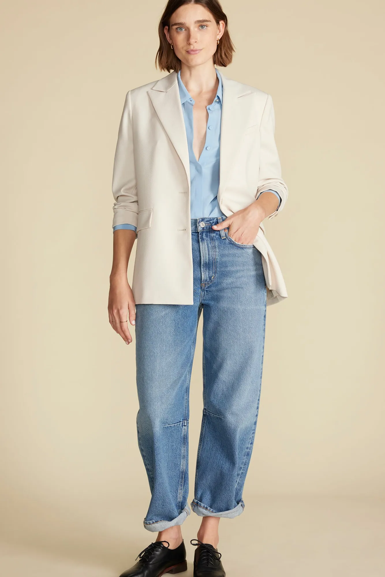 Amour Vert Bixby Washable Silk Blouse- Tops|Blouses & Shirts