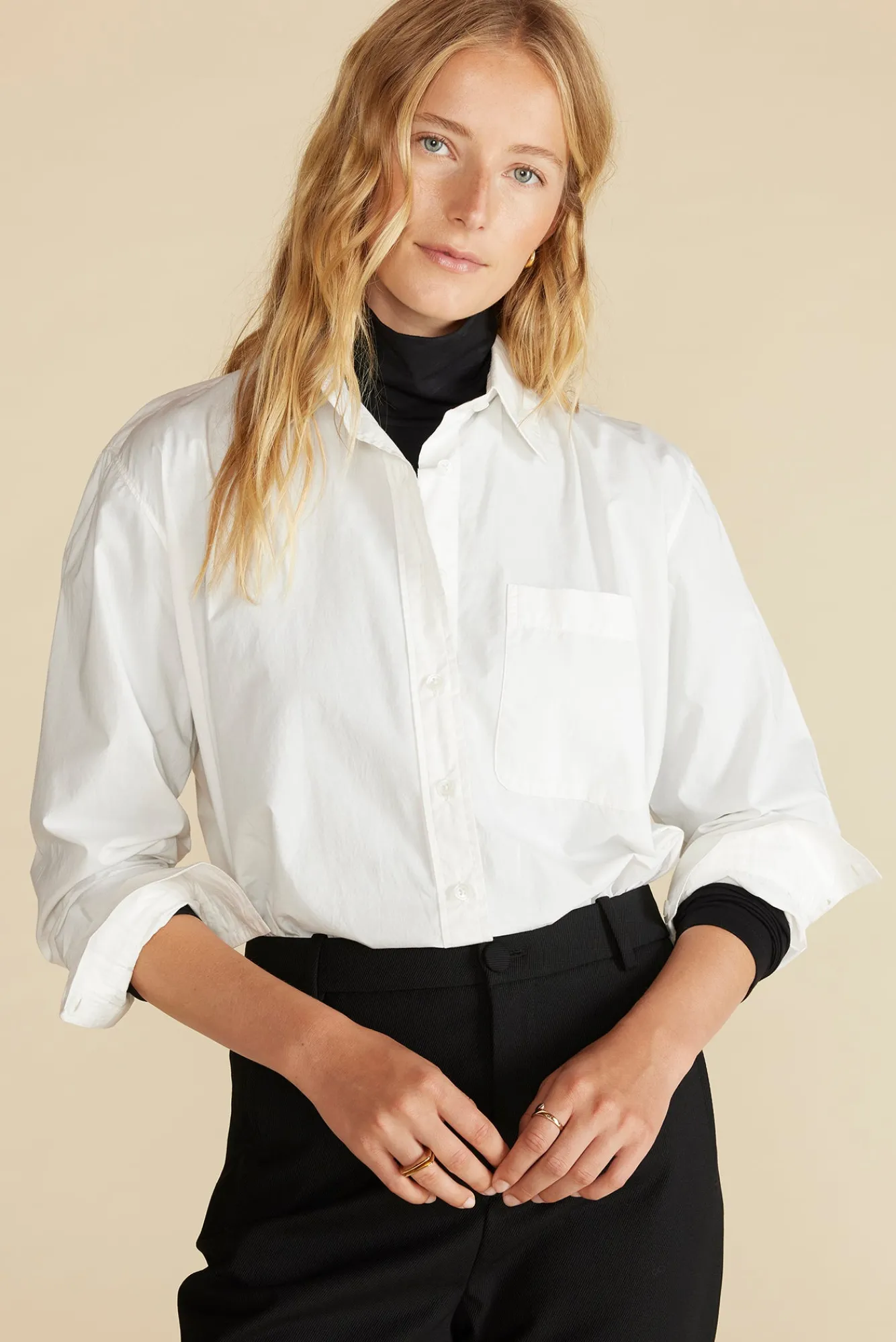 Amour Vert Henri Button Down Shirt- Blouses & Shirts|Tops