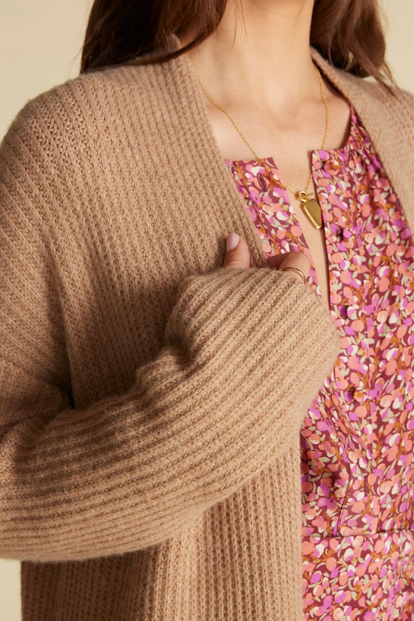 Amour Vert Pauline Wool Cashmere Sweater Coat- Sweaters & Cardigans