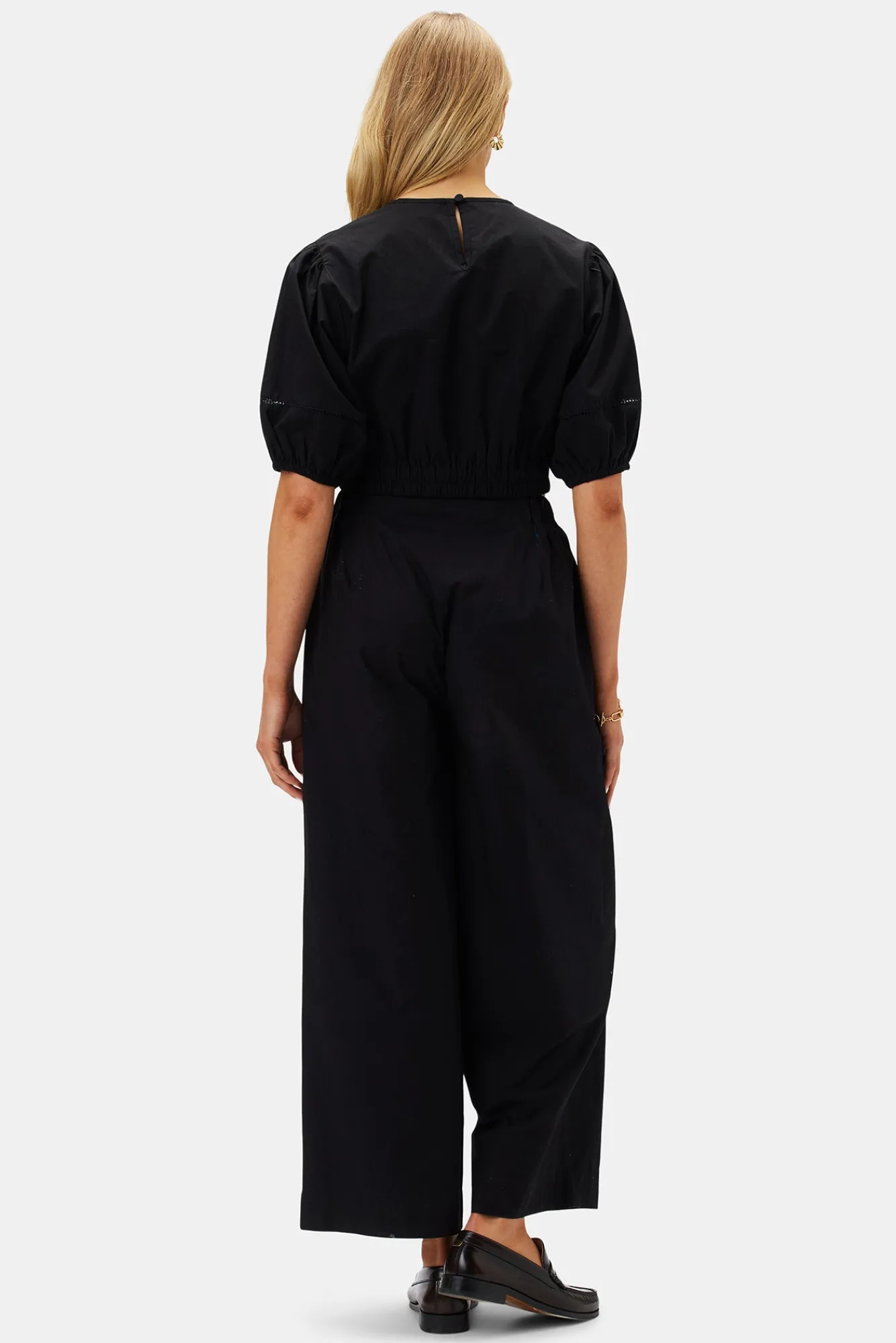 Amour Vert Lisa Organic Cotton Poplin Top- Tops|Clearance