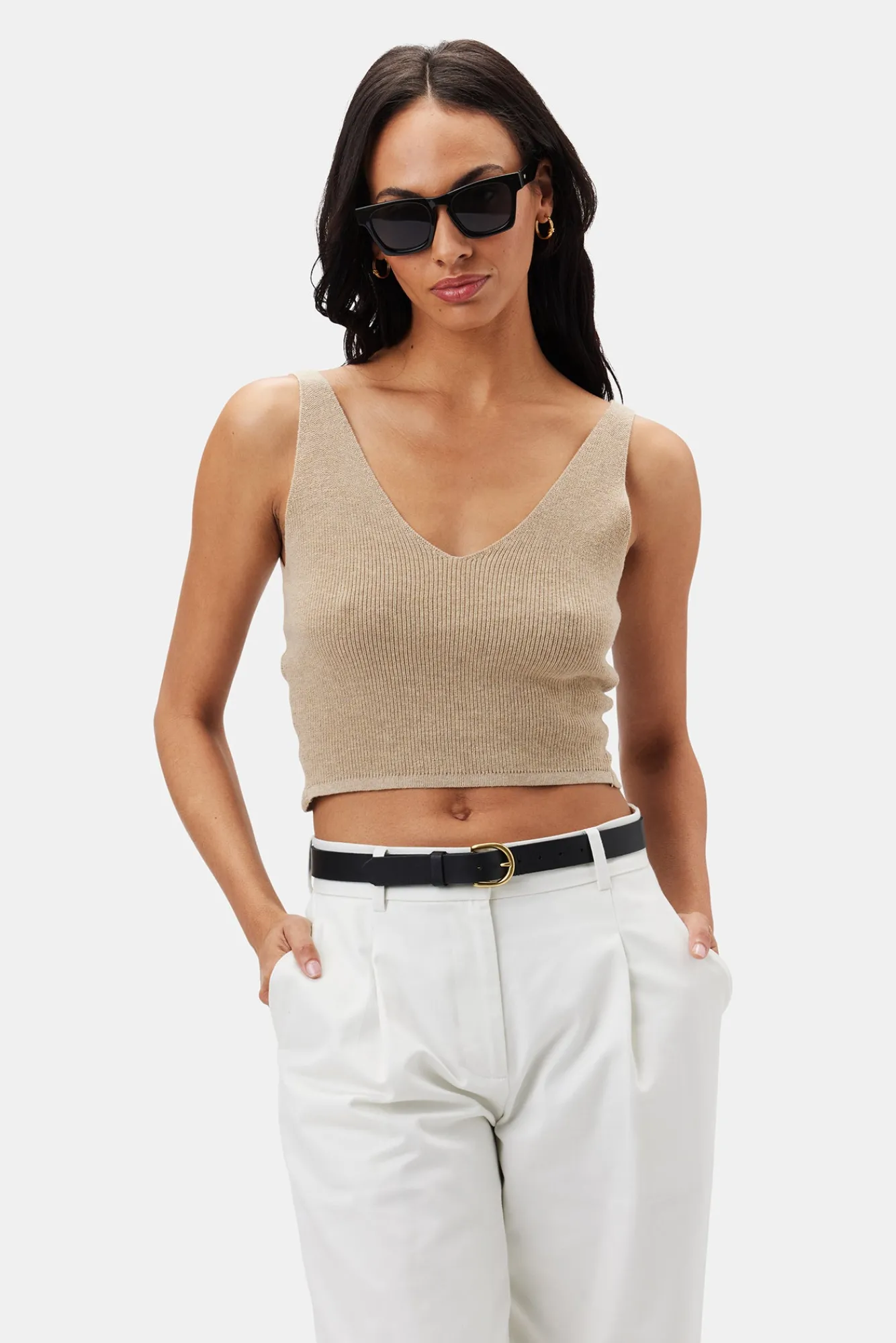 Amour Vert Finn Crop Tank- Tops|Clearance