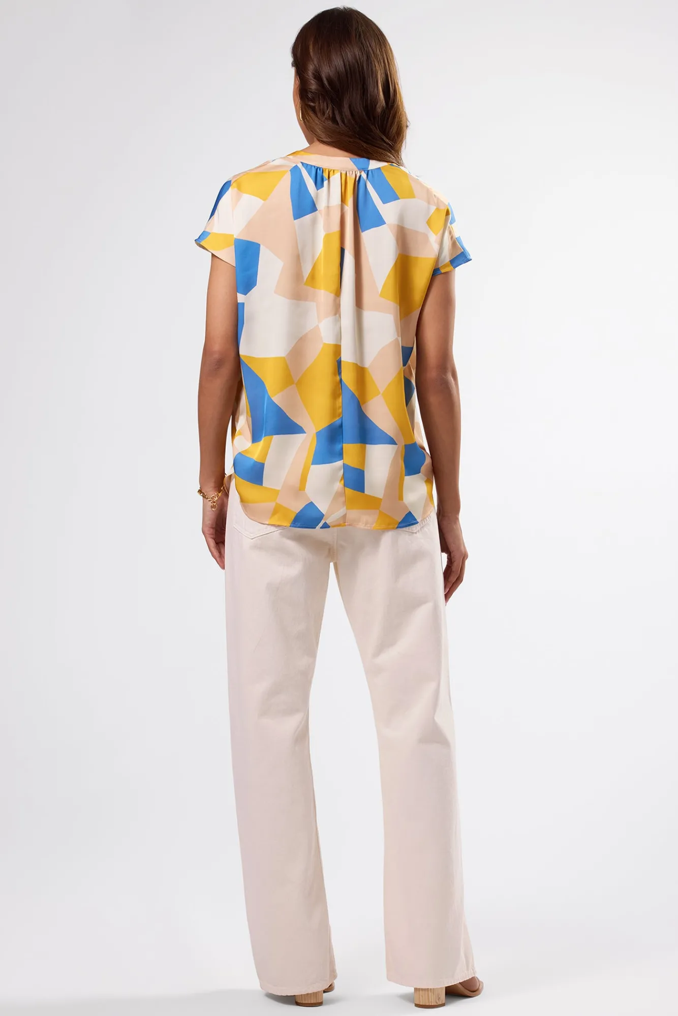 Amour Vert Renata Recycled Sateen Blouse- Tops|Clearance