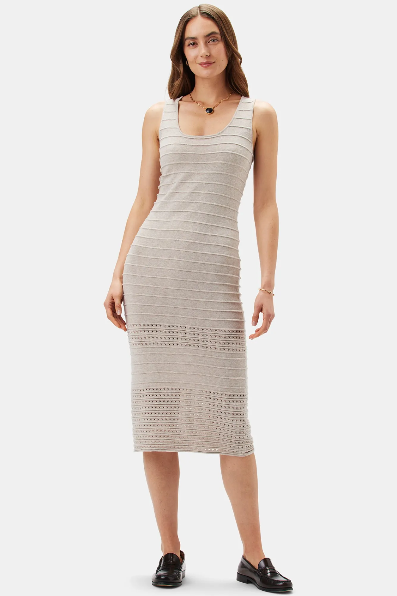 Amour Vert Cora Flaxen Eco Dress- Dresses|Clearance