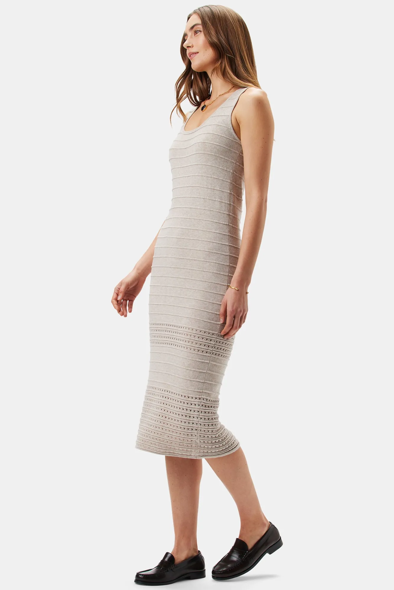 Amour Vert Cora Flaxen Eco Dress- Dresses|Clearance