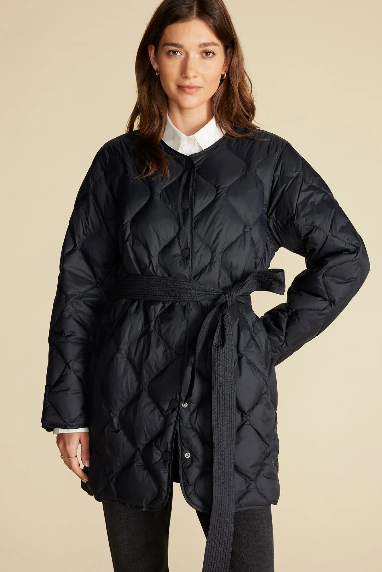 Amour Vert Solene Quilted Puffer Coat- Jackets & Outerwear|Clearance