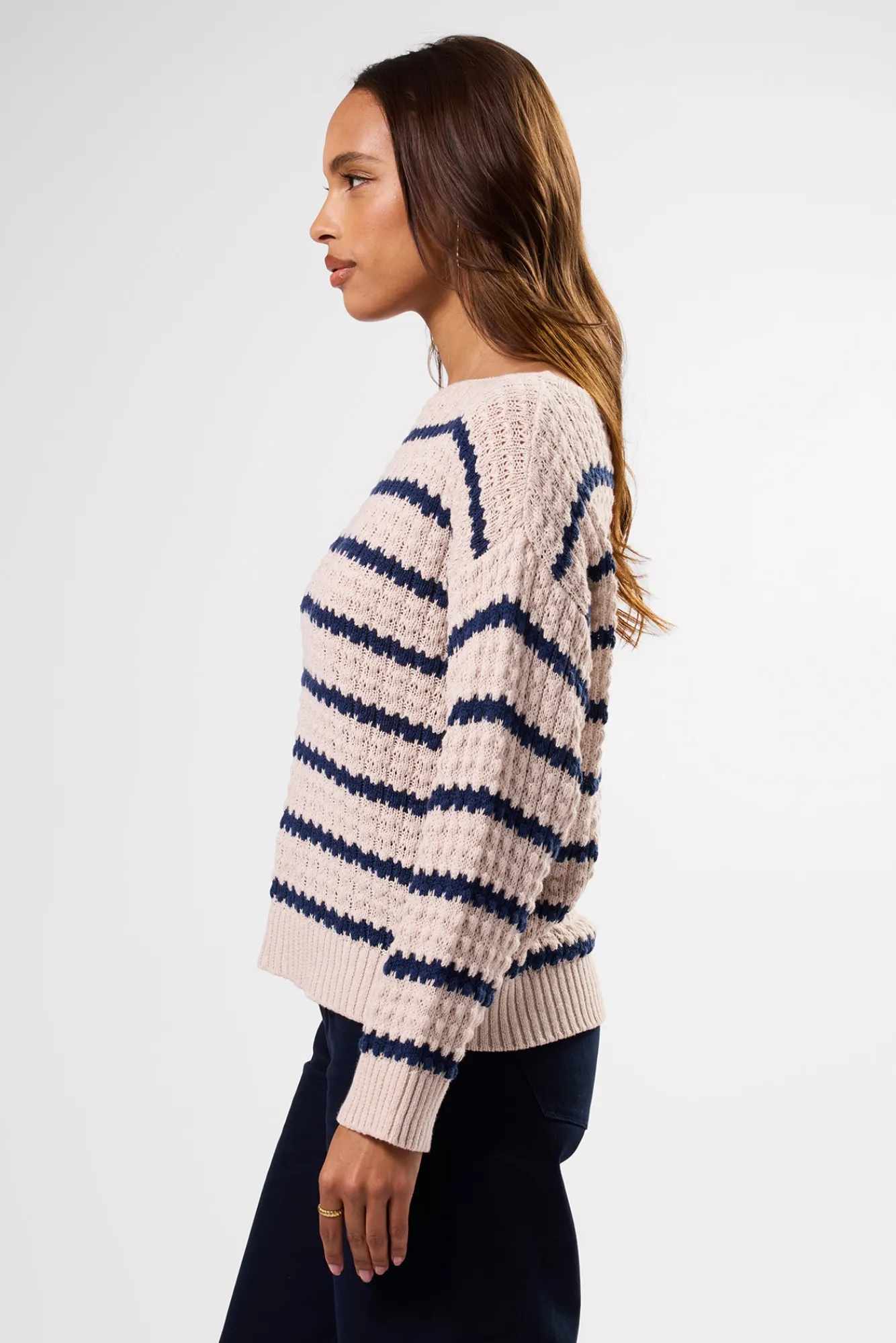 Amour Vert Stripe Novelty Sweater- Sweaters & Cardigans|Clearance