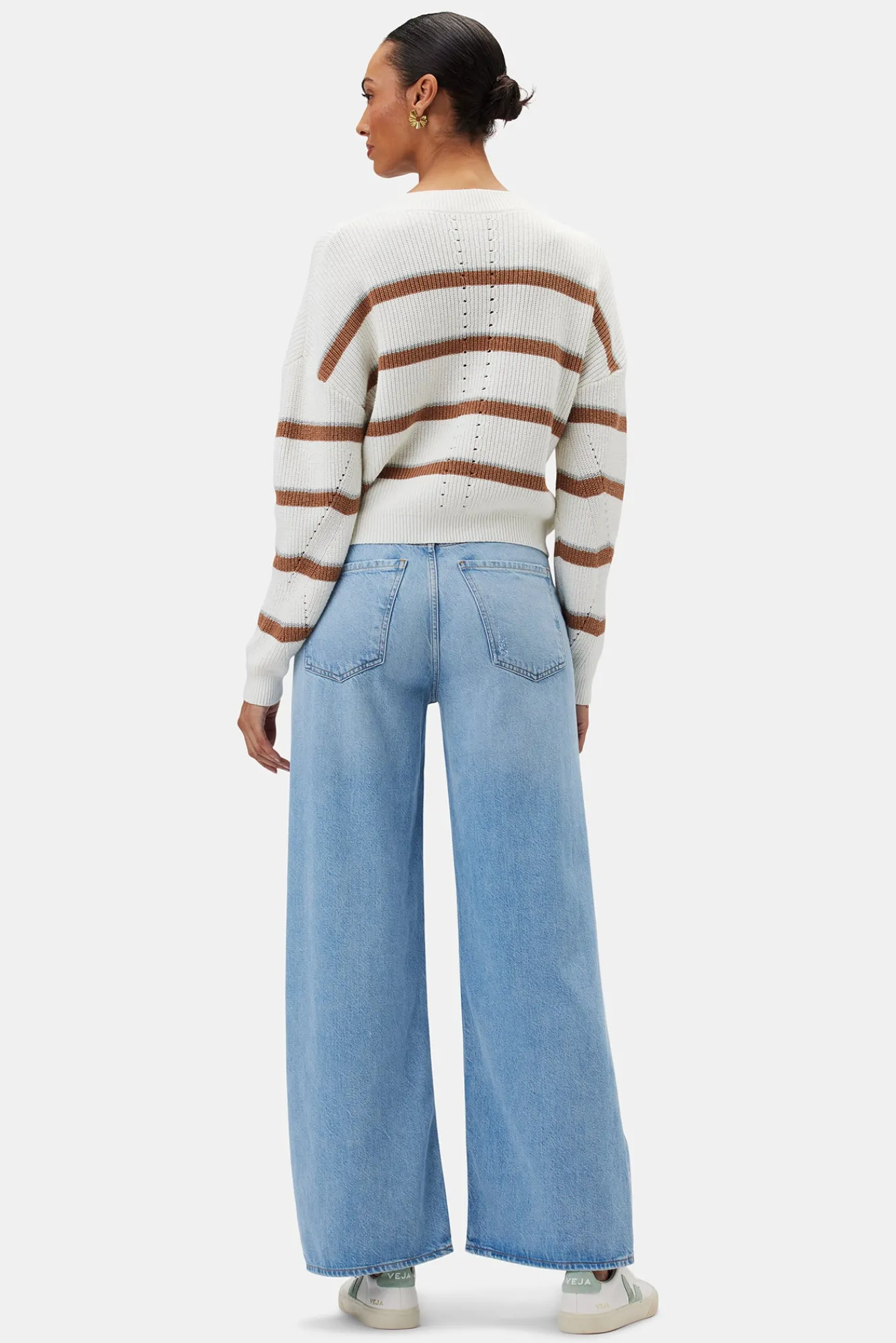 Amour Vert Emma Striped Sweater- Sweaters & Cardigans|Clearance