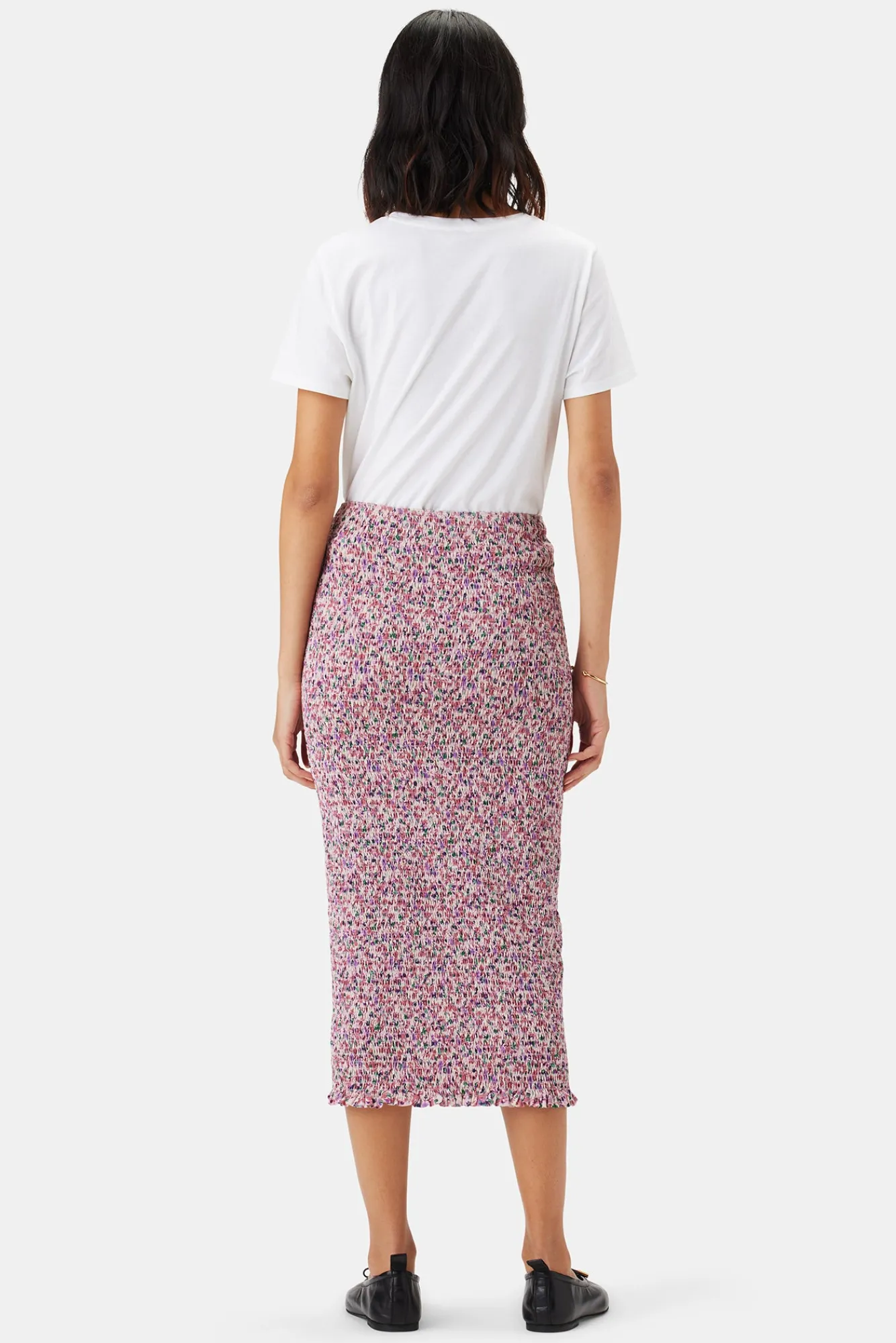 Amour Vert Eunice Smocked Skirt- Skirts|Clearance