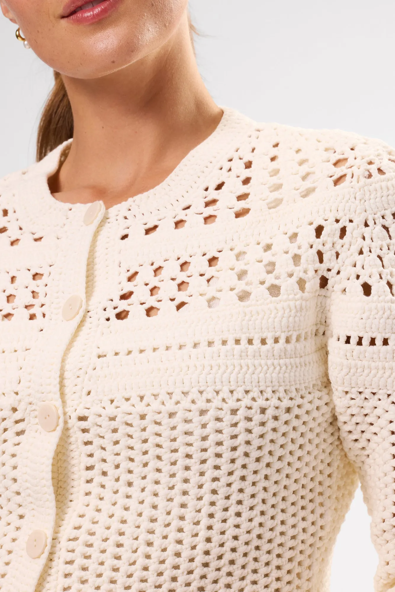 Amour Vert Crochet Cardigan- Sweaters & Cardigans|Clearance