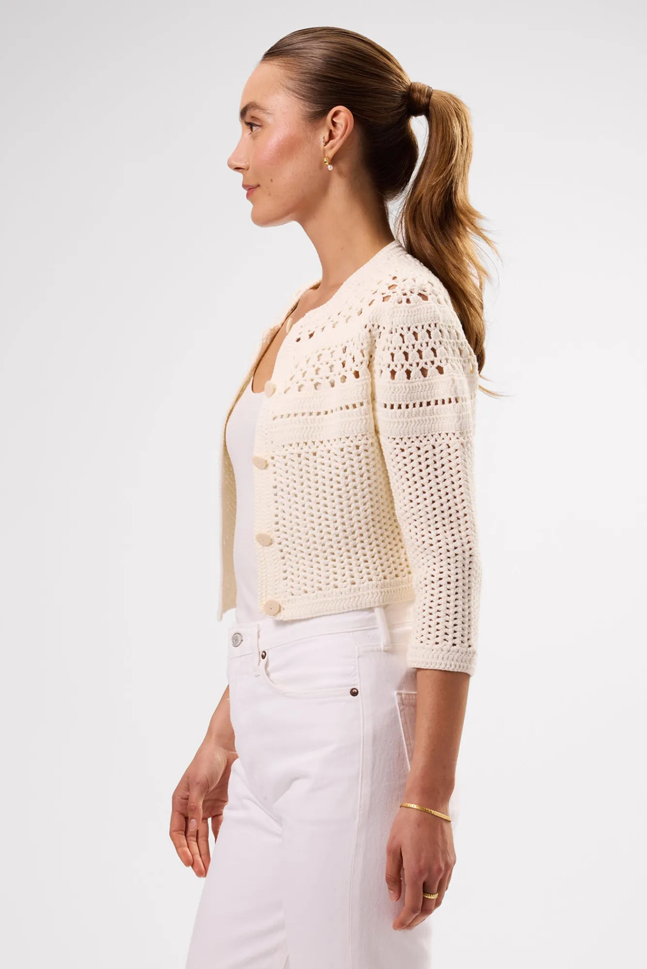 Amour Vert Crochet Cardigan- Sweaters & Cardigans|Clearance