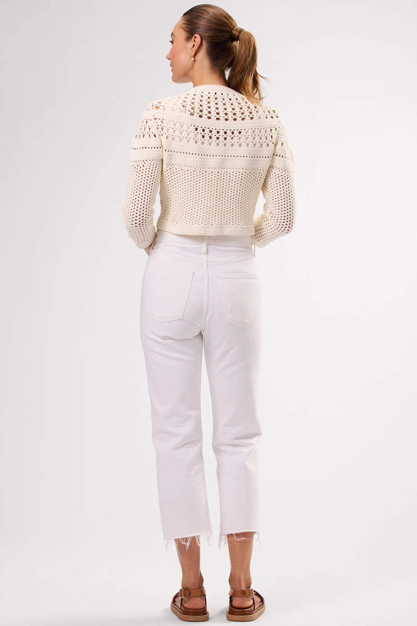 Amour Vert Crochet Cardigan- Sweaters & Cardigans|Clearance