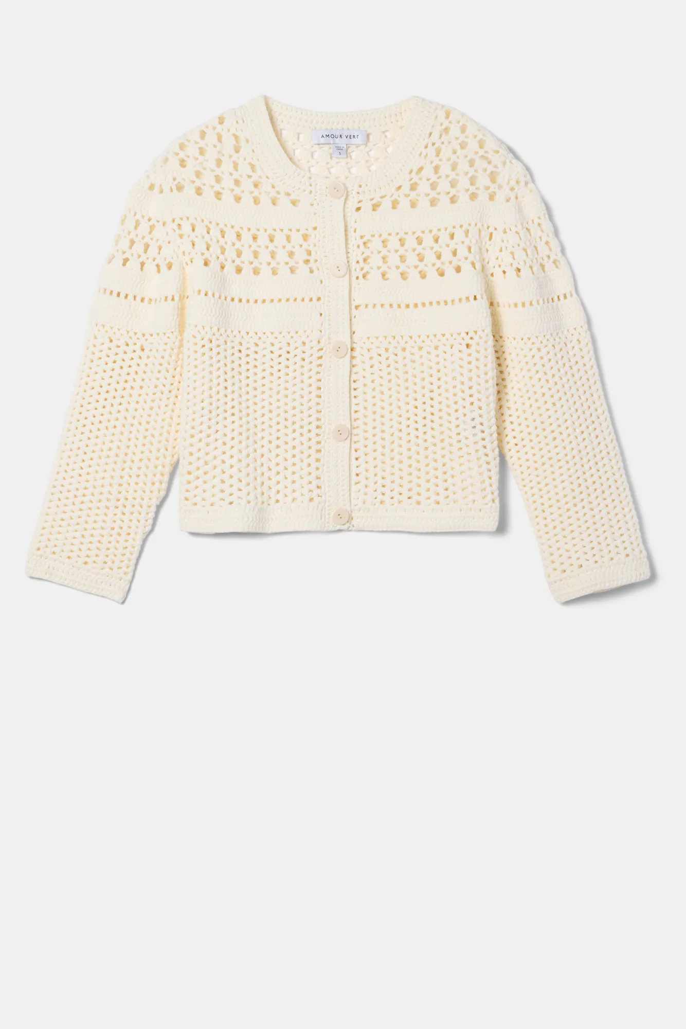 Amour Vert Crochet Cardigan- Sweaters & Cardigans|Clearance