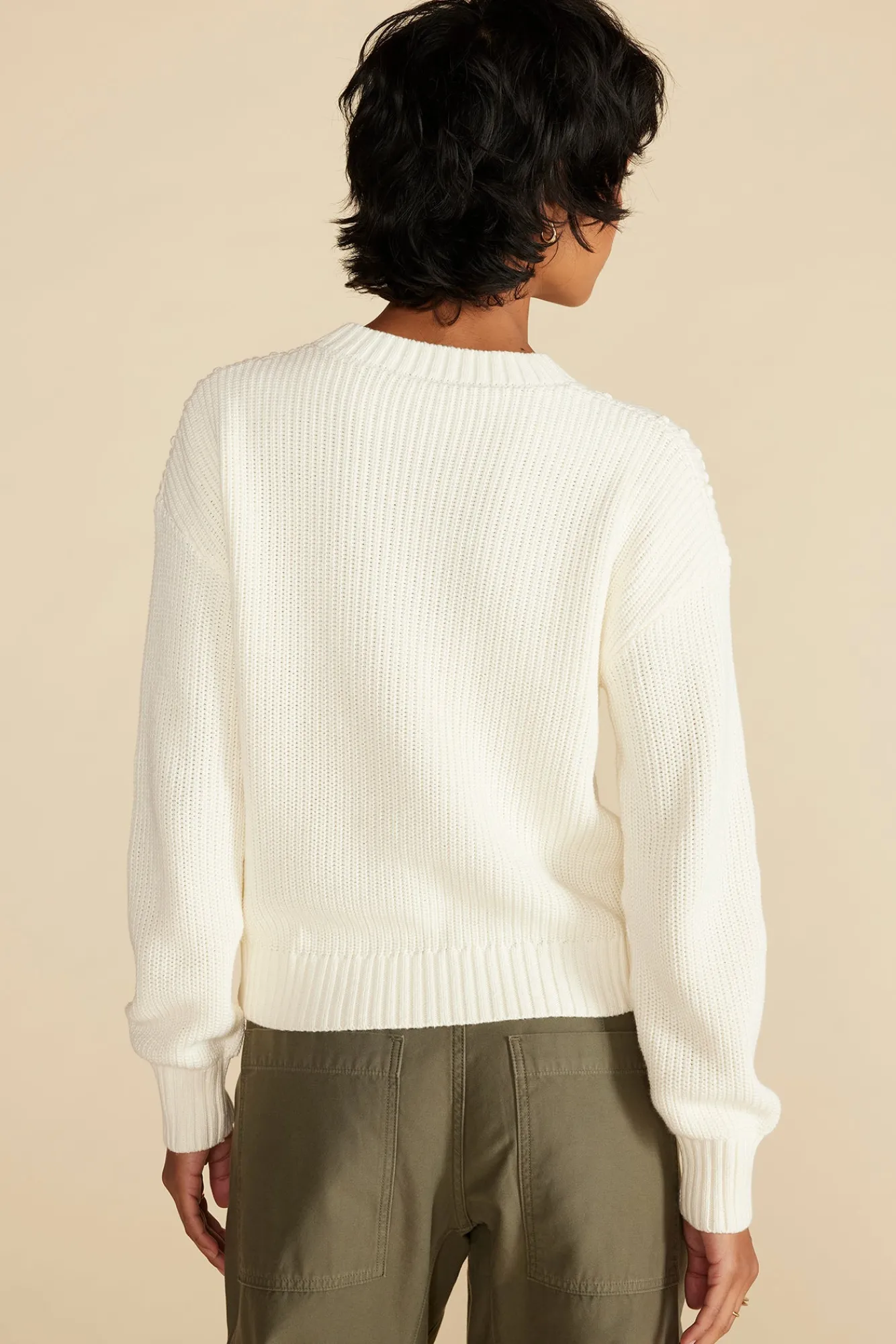 Amour Vert Madella Pom Pom Organic Cotton Sweater- Sweaters & Cardigans