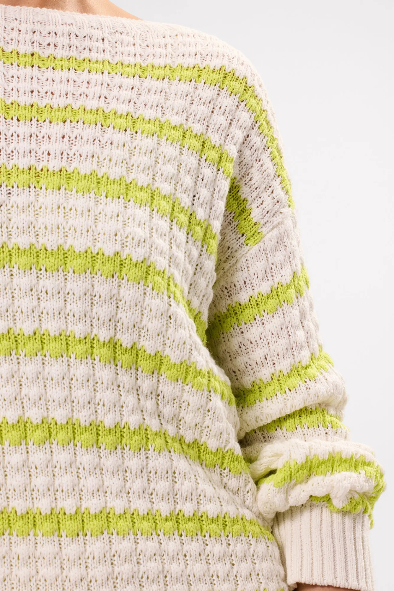 Amour Vert Stripe Novelty Sweater- Sweaters & Cardigans|Clearance
