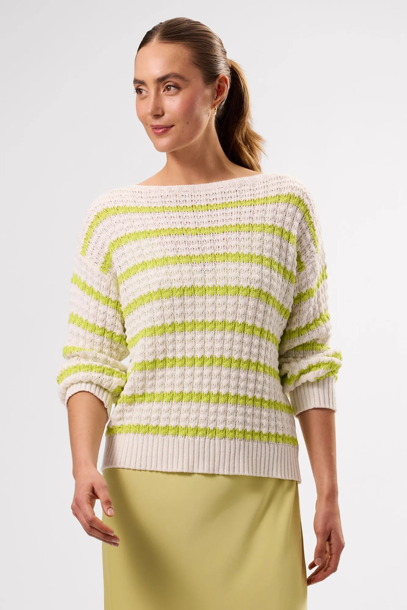 Amour Vert Stripe Novelty Sweater- Sweaters & Cardigans|Clearance