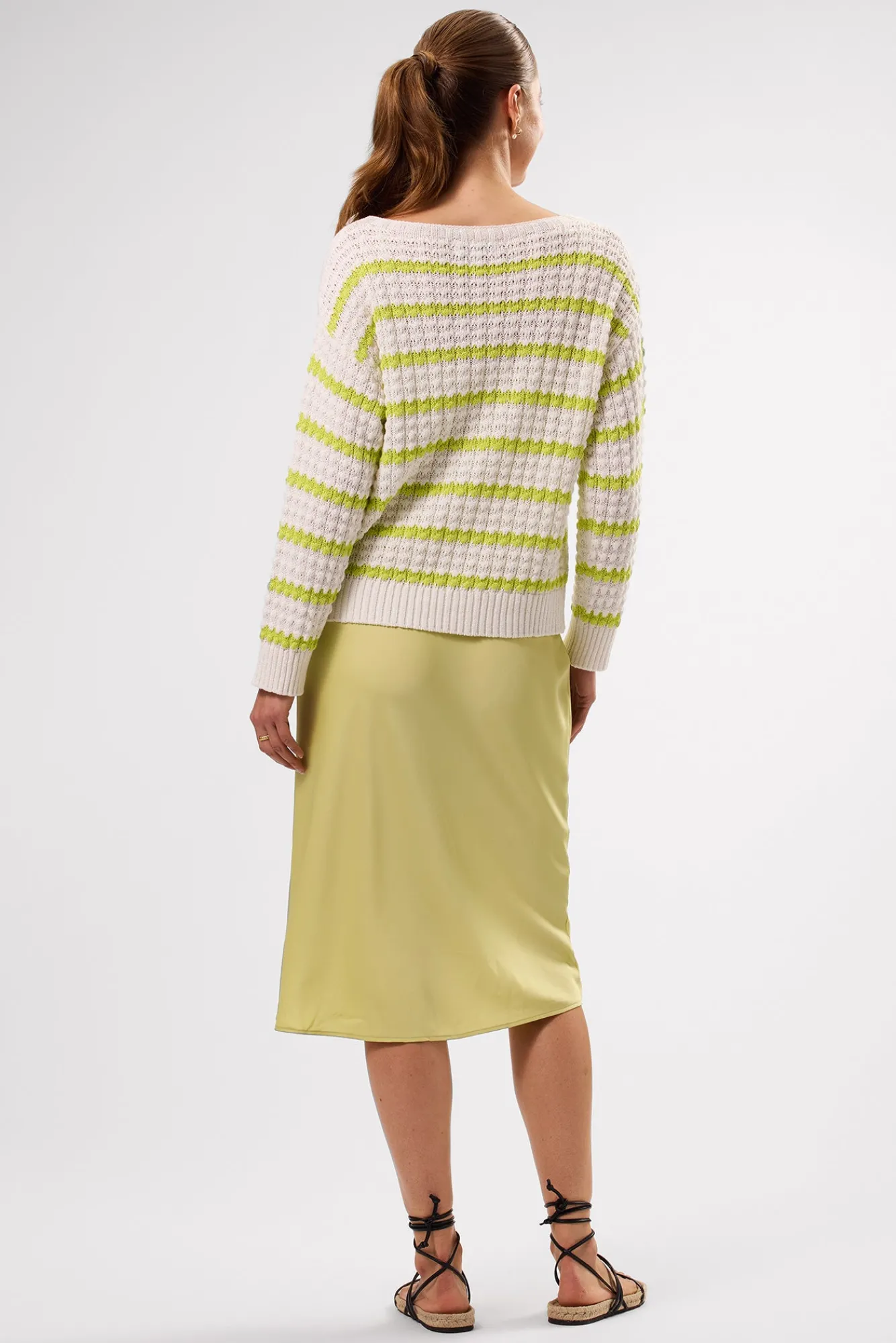 Amour Vert Stripe Novelty Sweater- Sweaters & Cardigans|Clearance