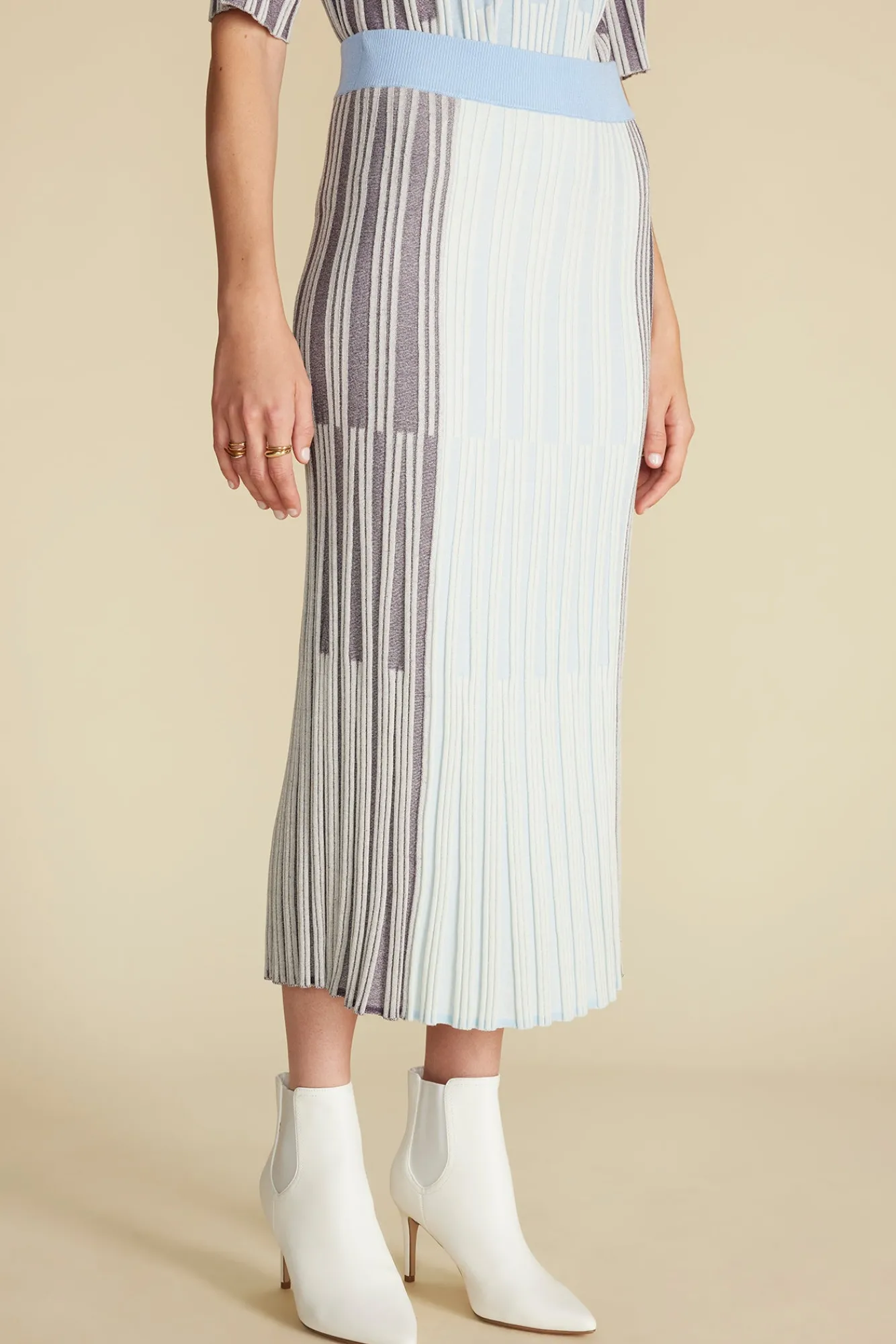 Amour Vert Cerise Knit Midi Skirt- Skirts|Clearance