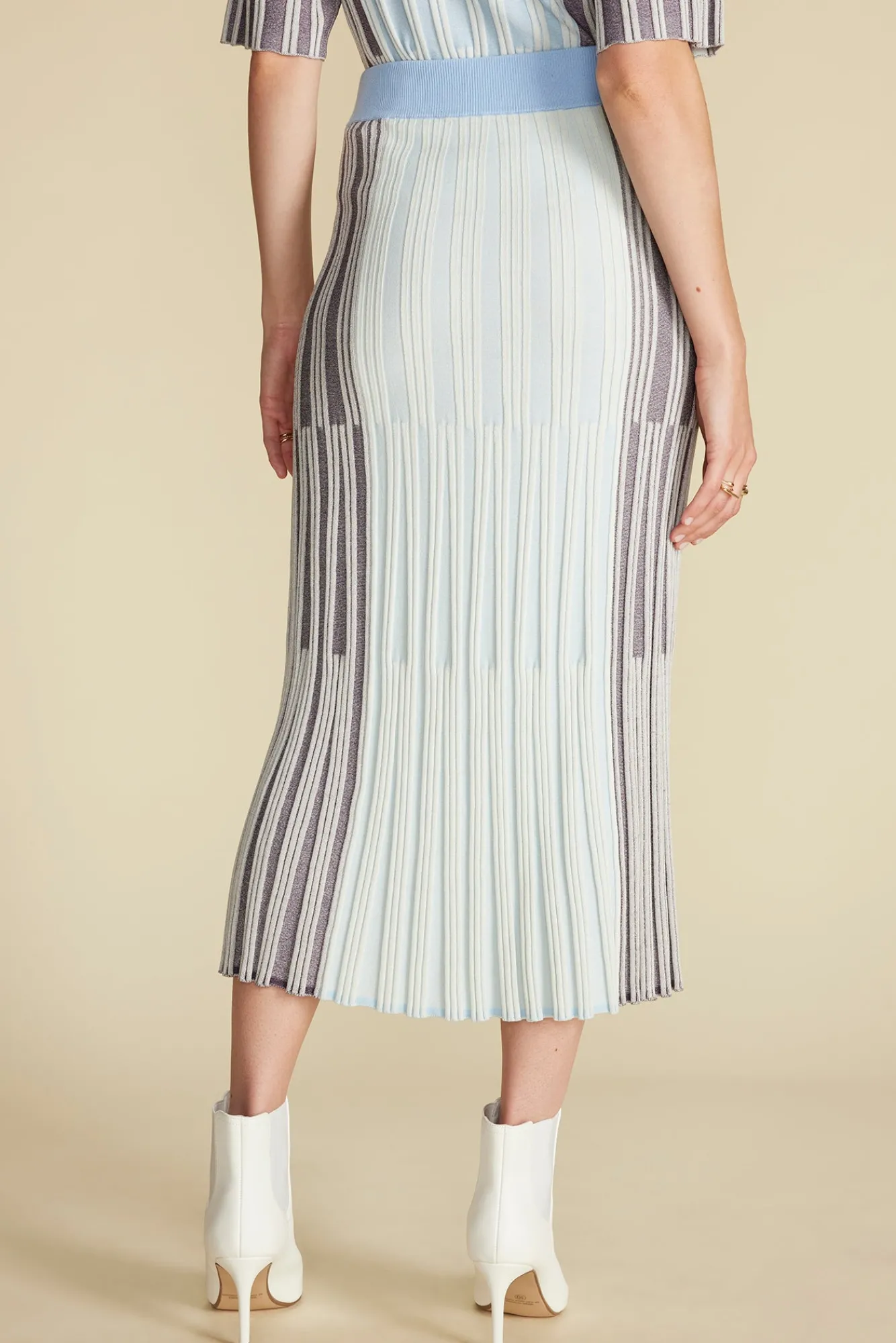 Amour Vert Cerise Knit Midi Skirt- Skirts|Clearance