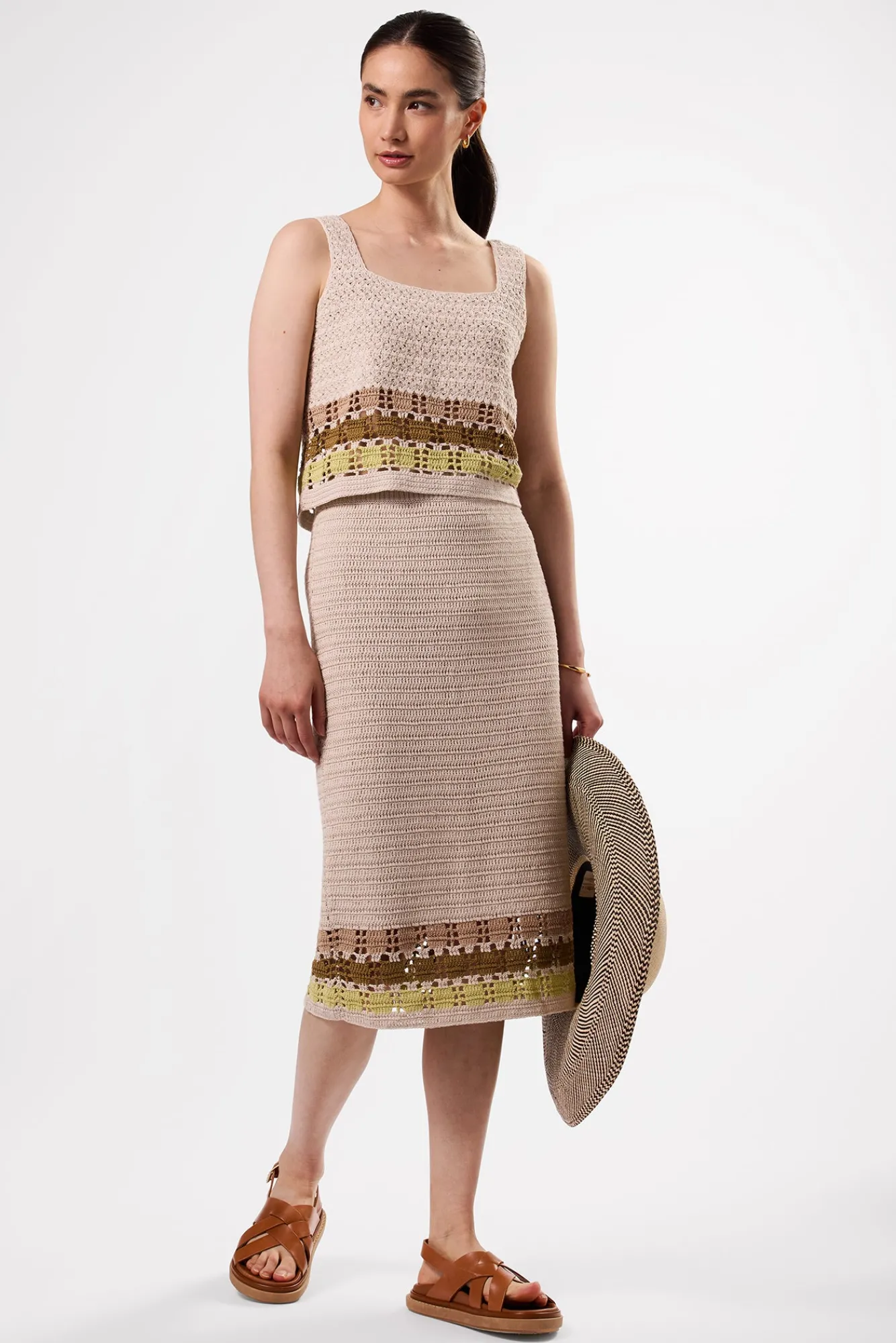 Amour Vert Meli Crochet Skirt- Skirts|Clearance