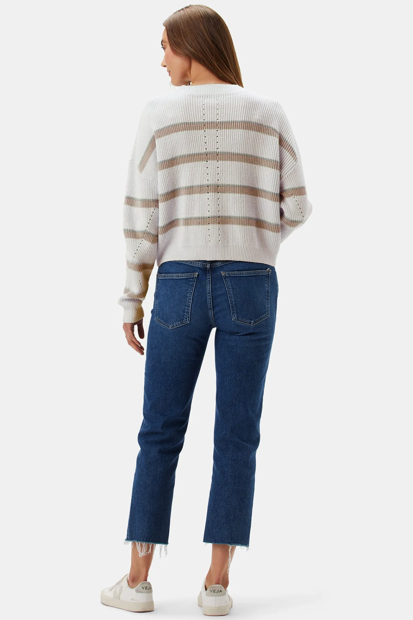 Amour Vert Emma Striped Sweater- Sweaters & Cardigans|Clearance