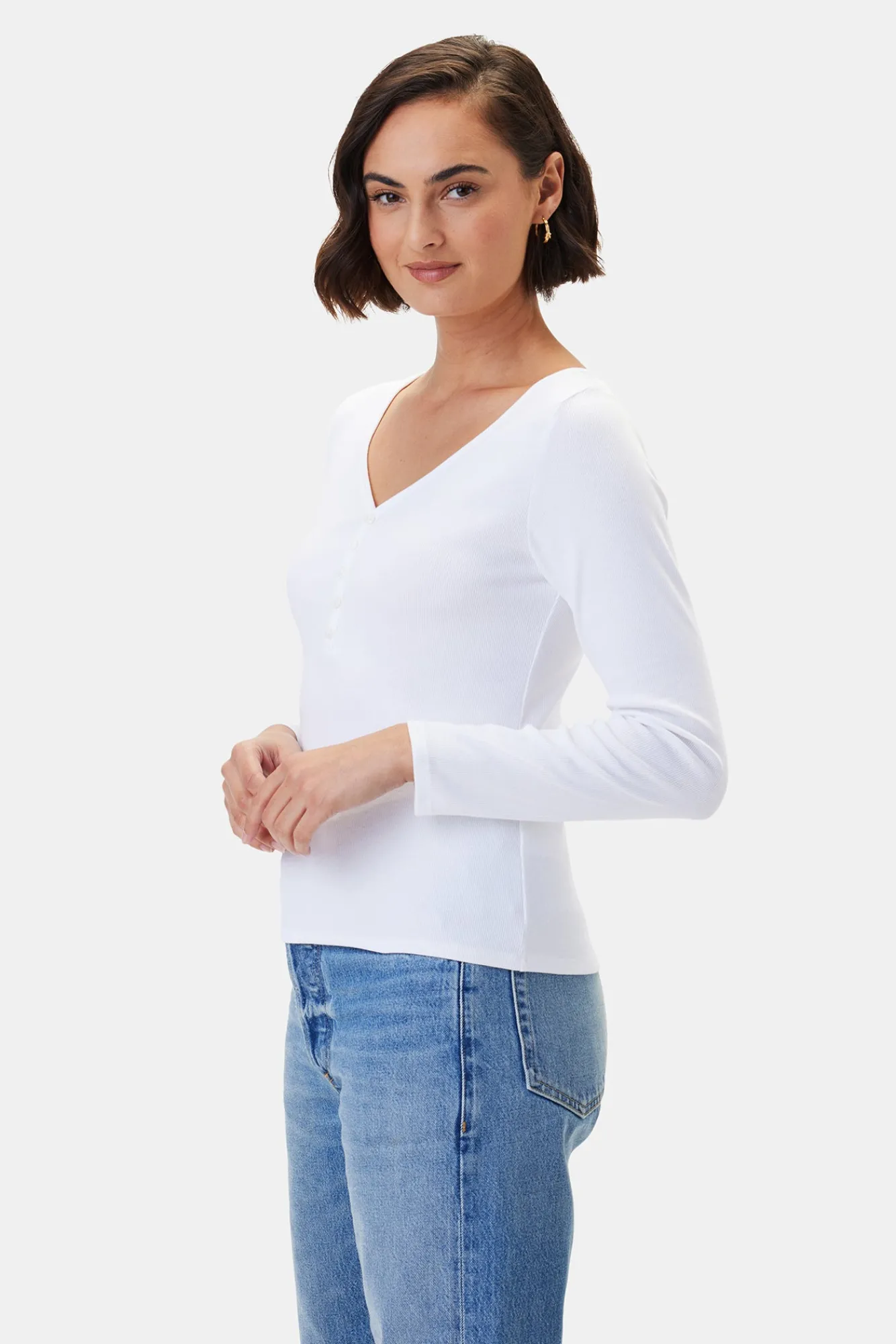 Amour Vert Deacon Baby Rib Tee- Tops|Tees