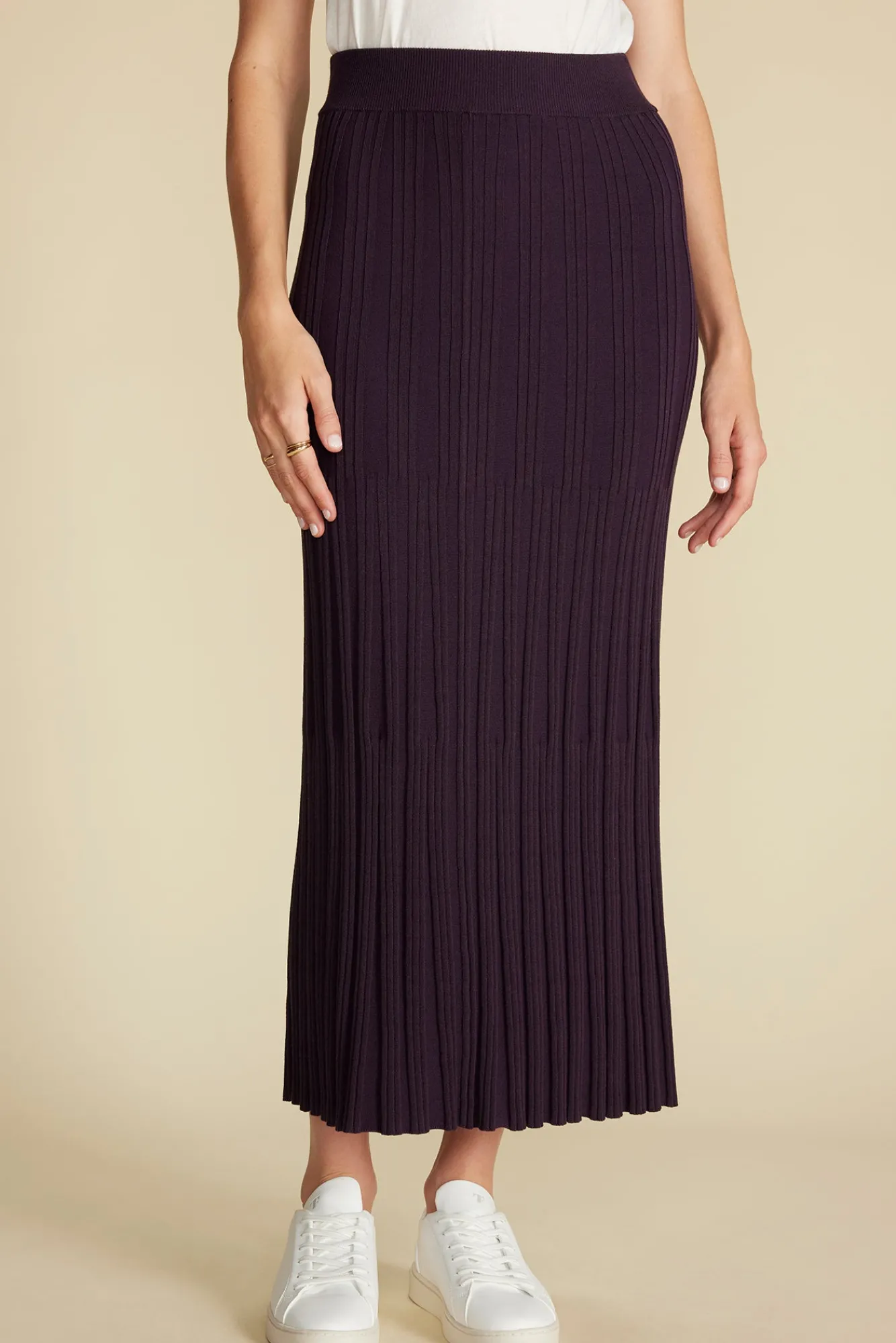 Amour Vert Cerise Knit Midi Skirt- Skirts|Clearance