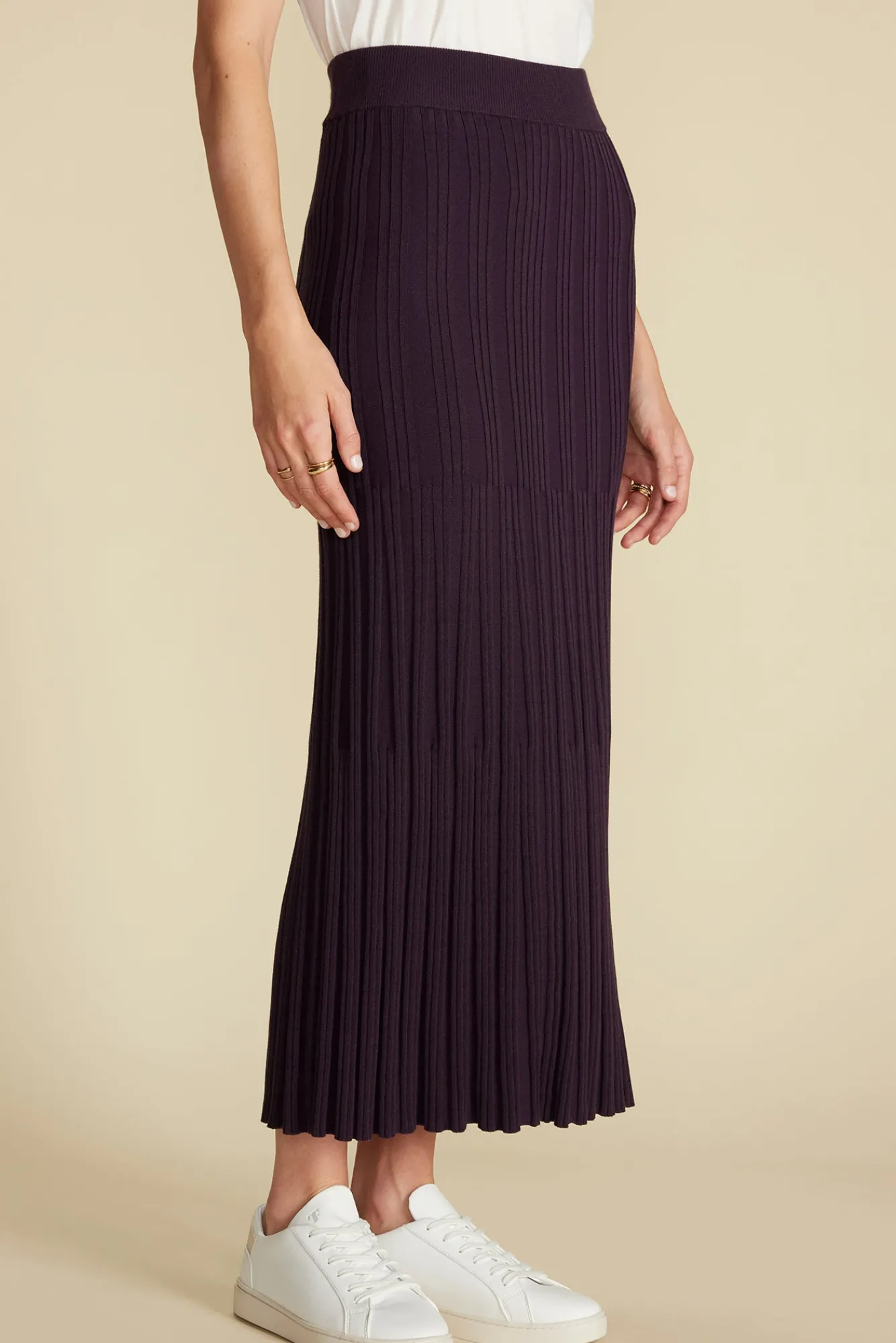 Amour Vert Cerise Knit Midi Skirt- Skirts|Clearance