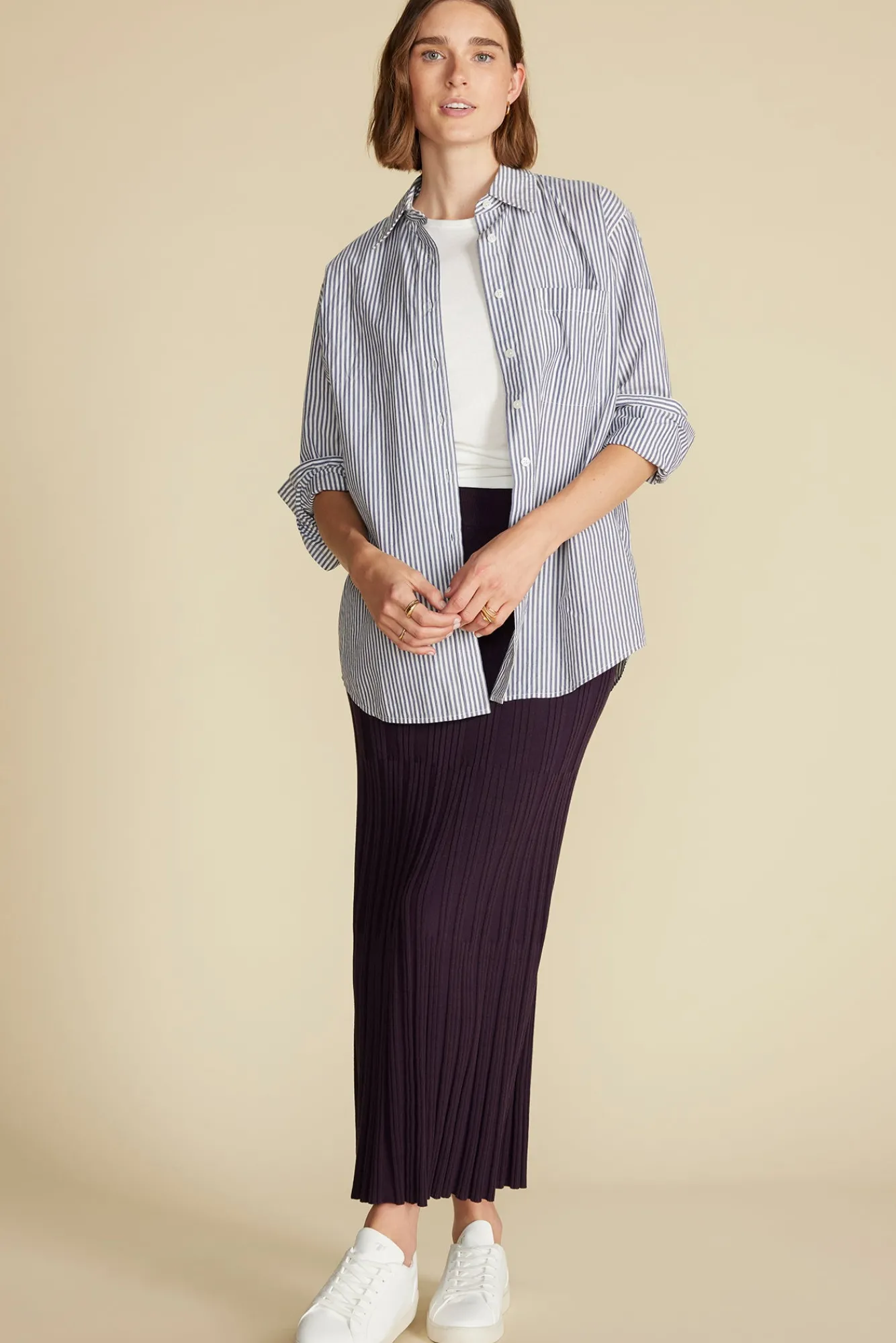 Amour Vert Cerise Knit Midi Skirt- Skirts|Clearance